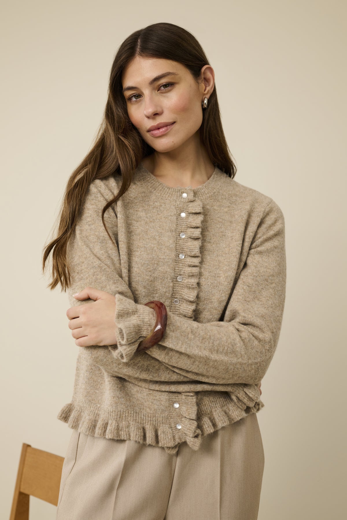 Culture naisten housut CUcollina Pants, Dune Melange