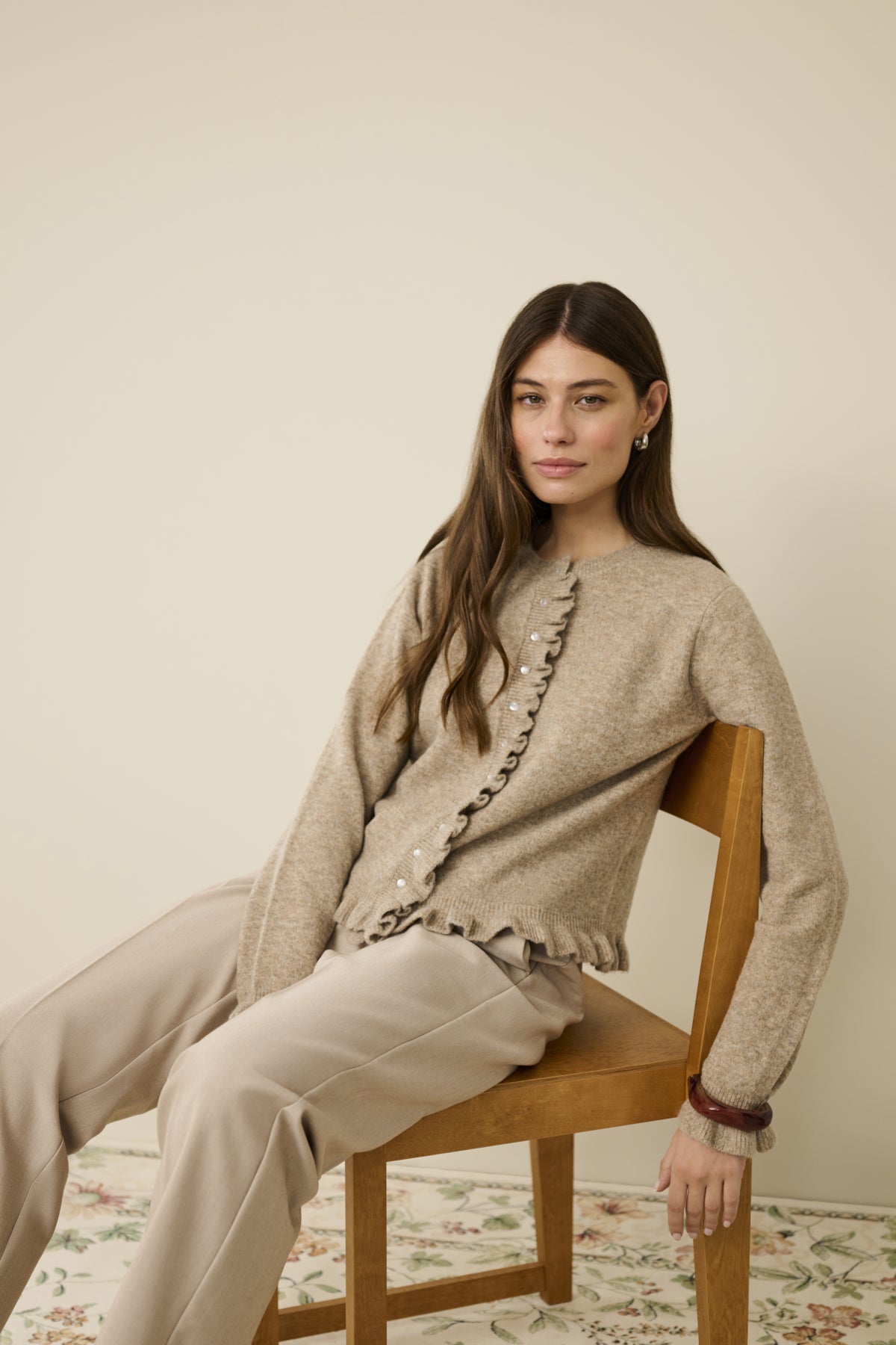 Culture naisten housut CUcollina Pants, Dune Melange