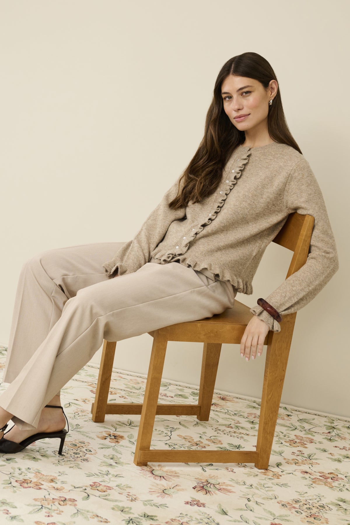 Culture naisten housut CUcollina Pants, Dune Melange