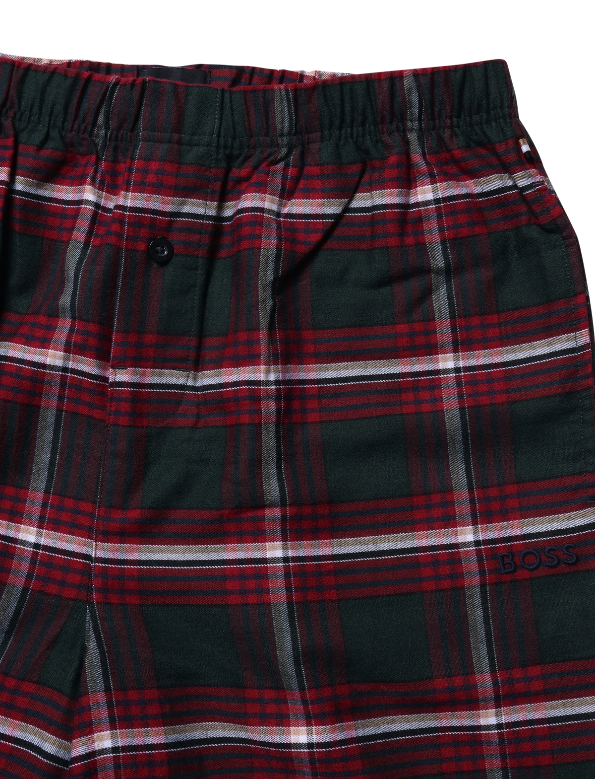 Hugo Boss miesten pyjamahousut Holiday Pants, punainen ruutu