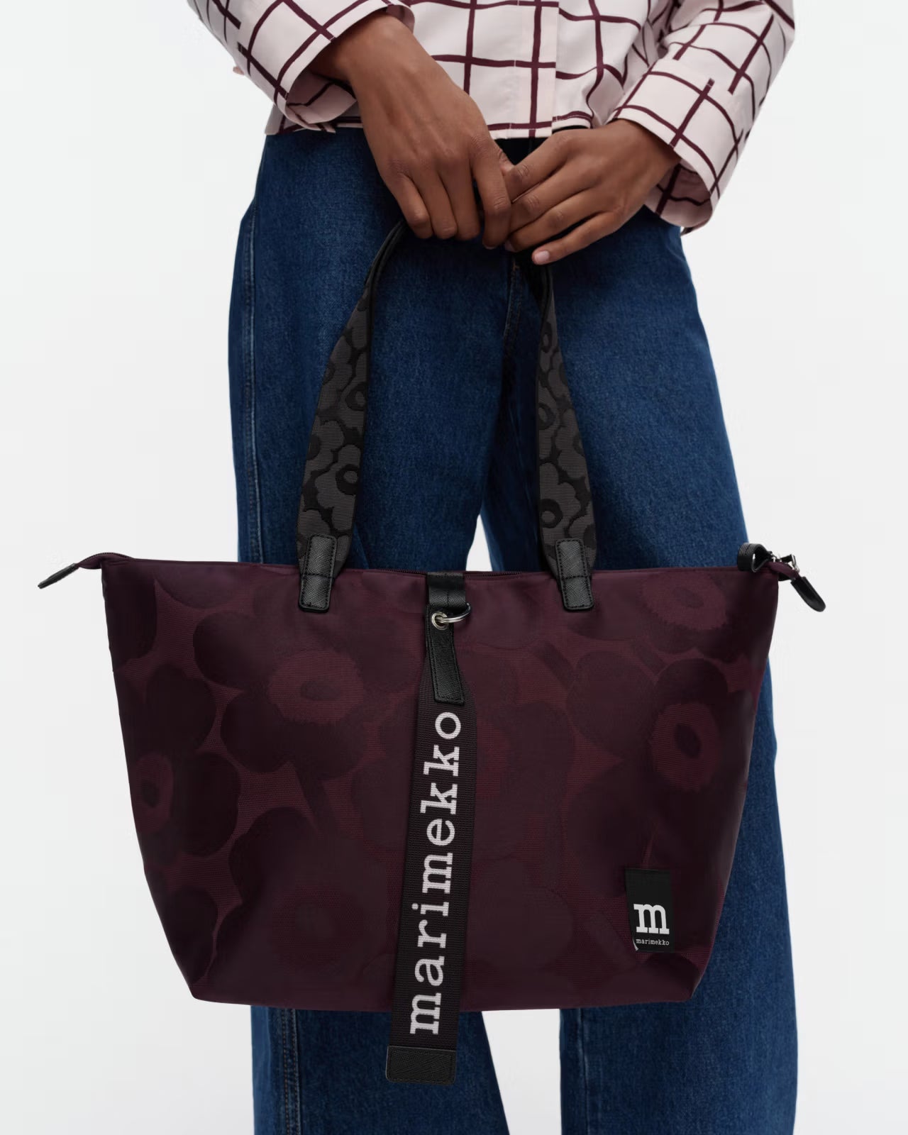 Marimekko naisten laukku Tote M Unikko, viininpunainen kuosi