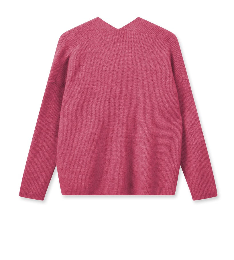 Mos Mosh neule, THORA V-NECK KNIT Vaaleanpunainen