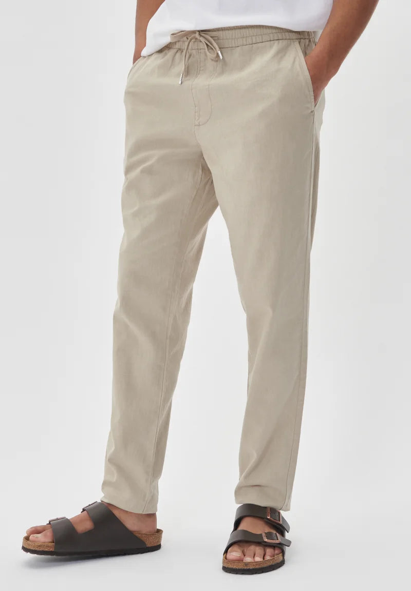 Matinique housut Barton Pant Linen Cotton, Plaza Taupe