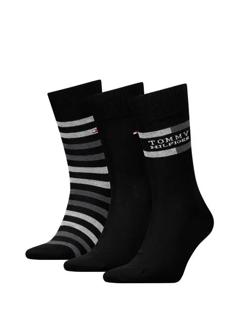 TH MEN SOCK 3P GIFT BOX TOMMY STRIPE MUSTA