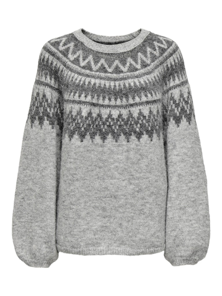 ONLREYKJA LS O-NECK KNT HARMAA KUOSILLINEN