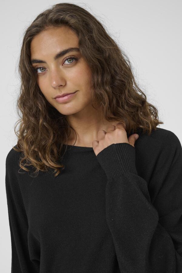 Culture naisten neulepusero Cufay Batwing Jumper, musta