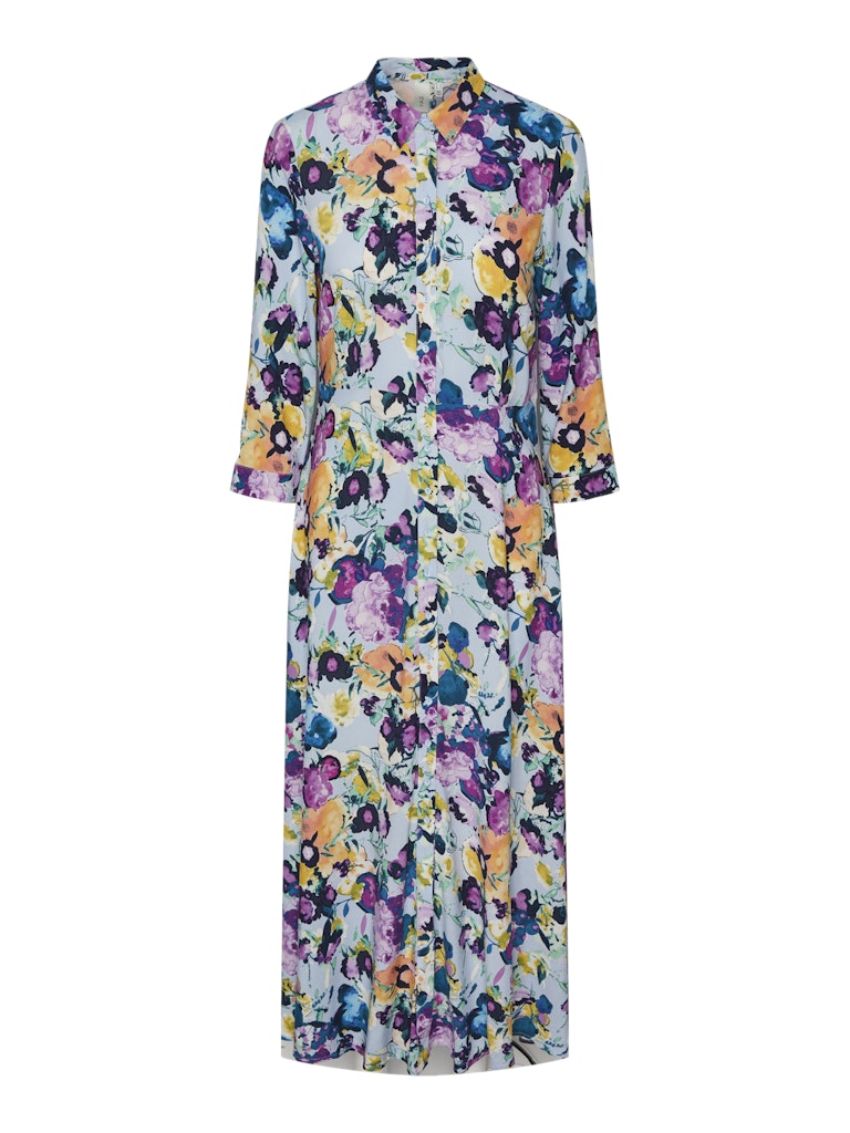 Y.A.S Naisten Maksimekko YASSAVANNA LONG SHIRT DRESS Sininen Kuosi