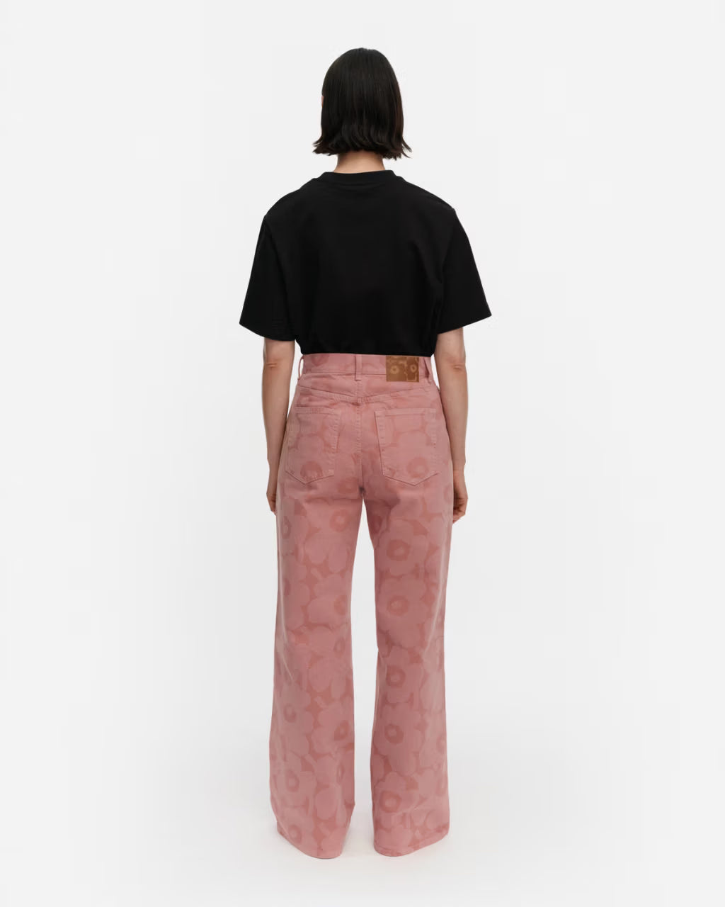 Marimekko naisten farkut Maridenim Wide Unikko Farkut, vaaleanpunainen