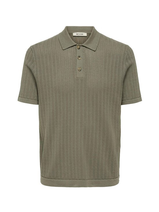 Only and Sons miesten paita ONSMOON REG 12 SS Polo Knit, Bungee Cord