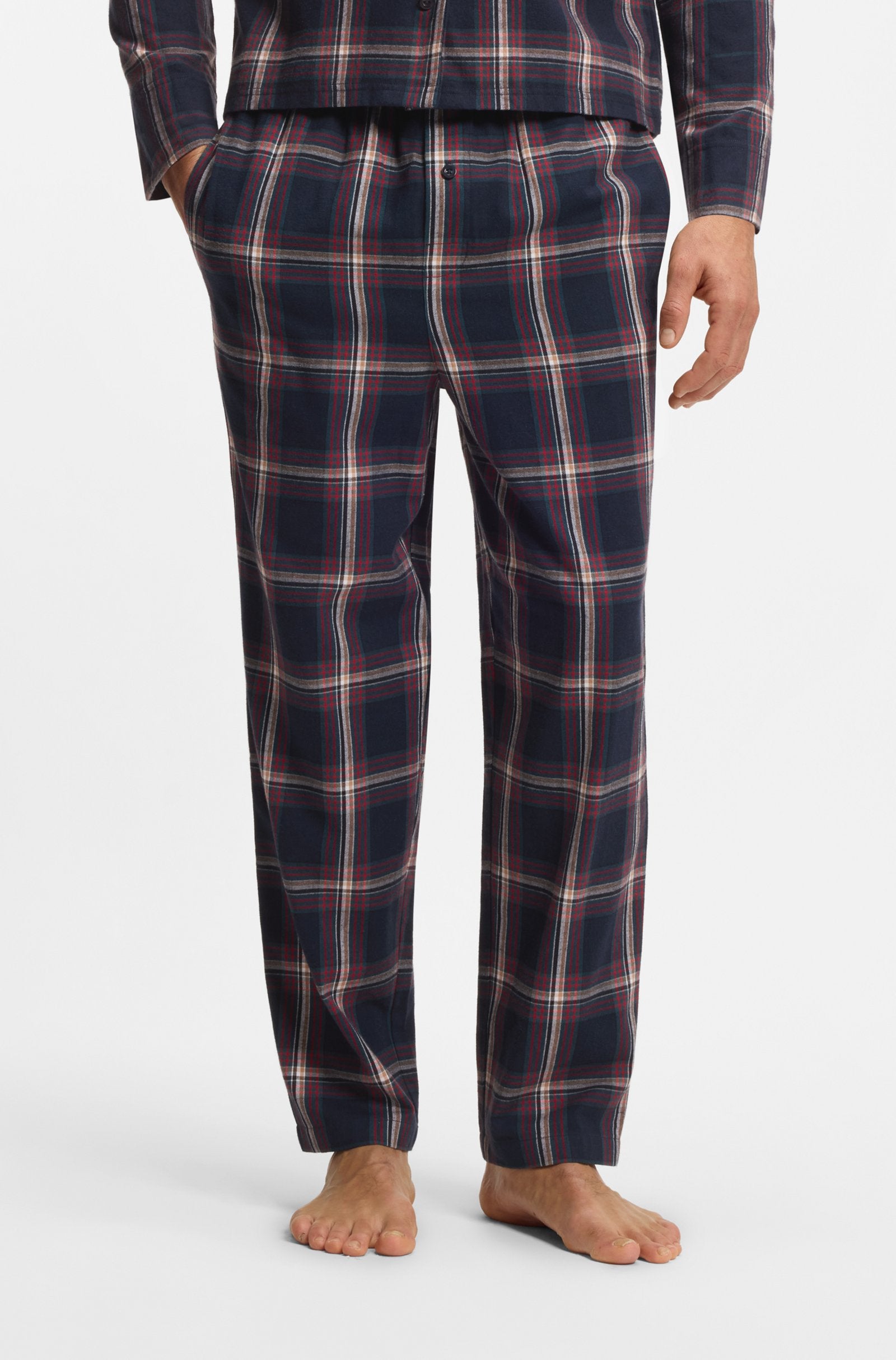 Hugo Boss miesten pyjamahousut, HOLIDAY PANTS SININEN RUUTU