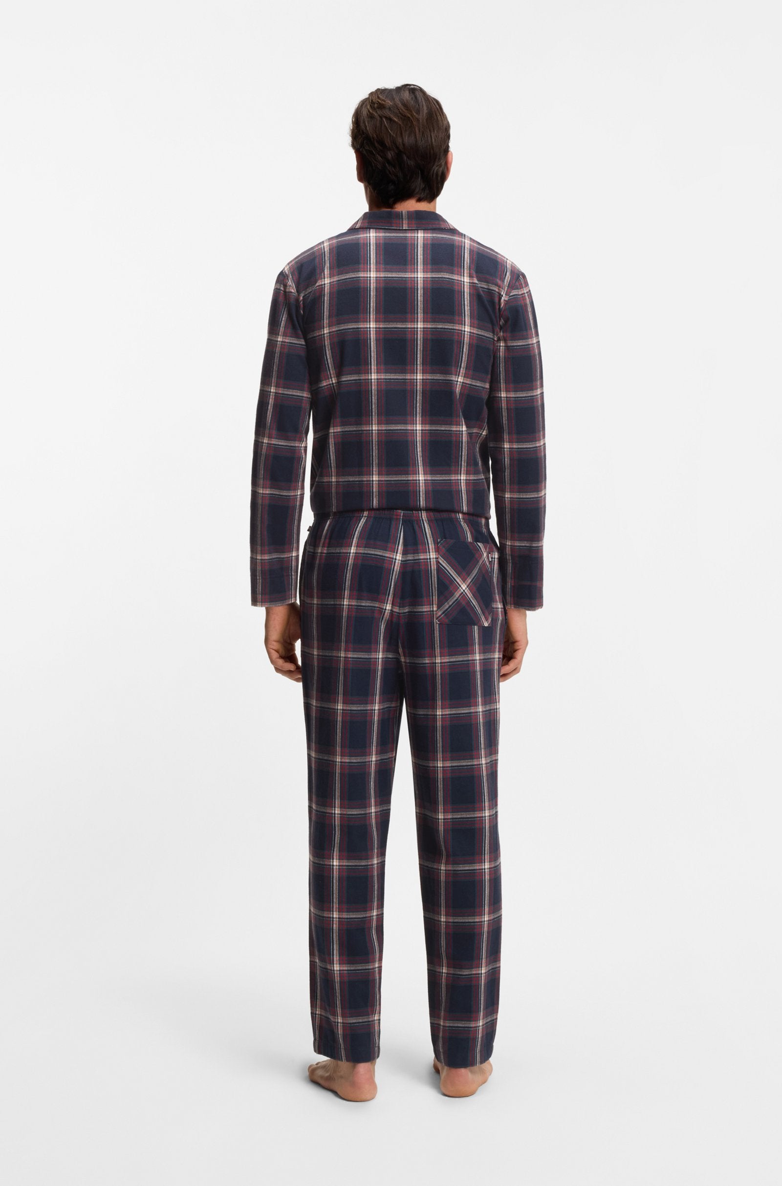 Hugo Boss miesten pyjamahousut, HOLIDAY PANTS SININEN RUUTU