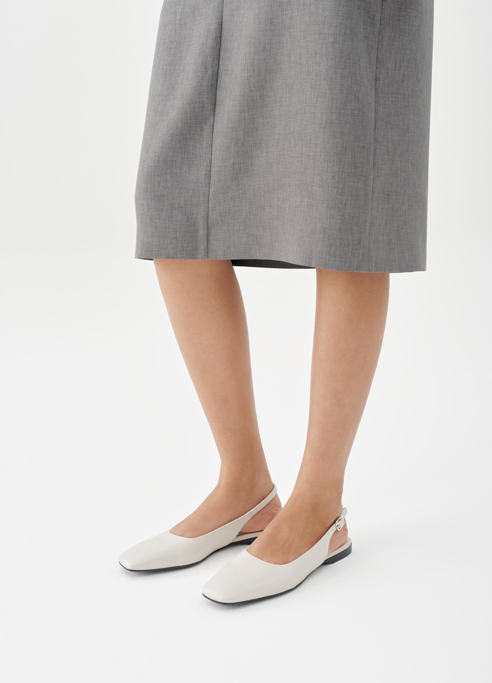 Vagabond naisten ballerinat Delia Leather, luonnonvalkoinen