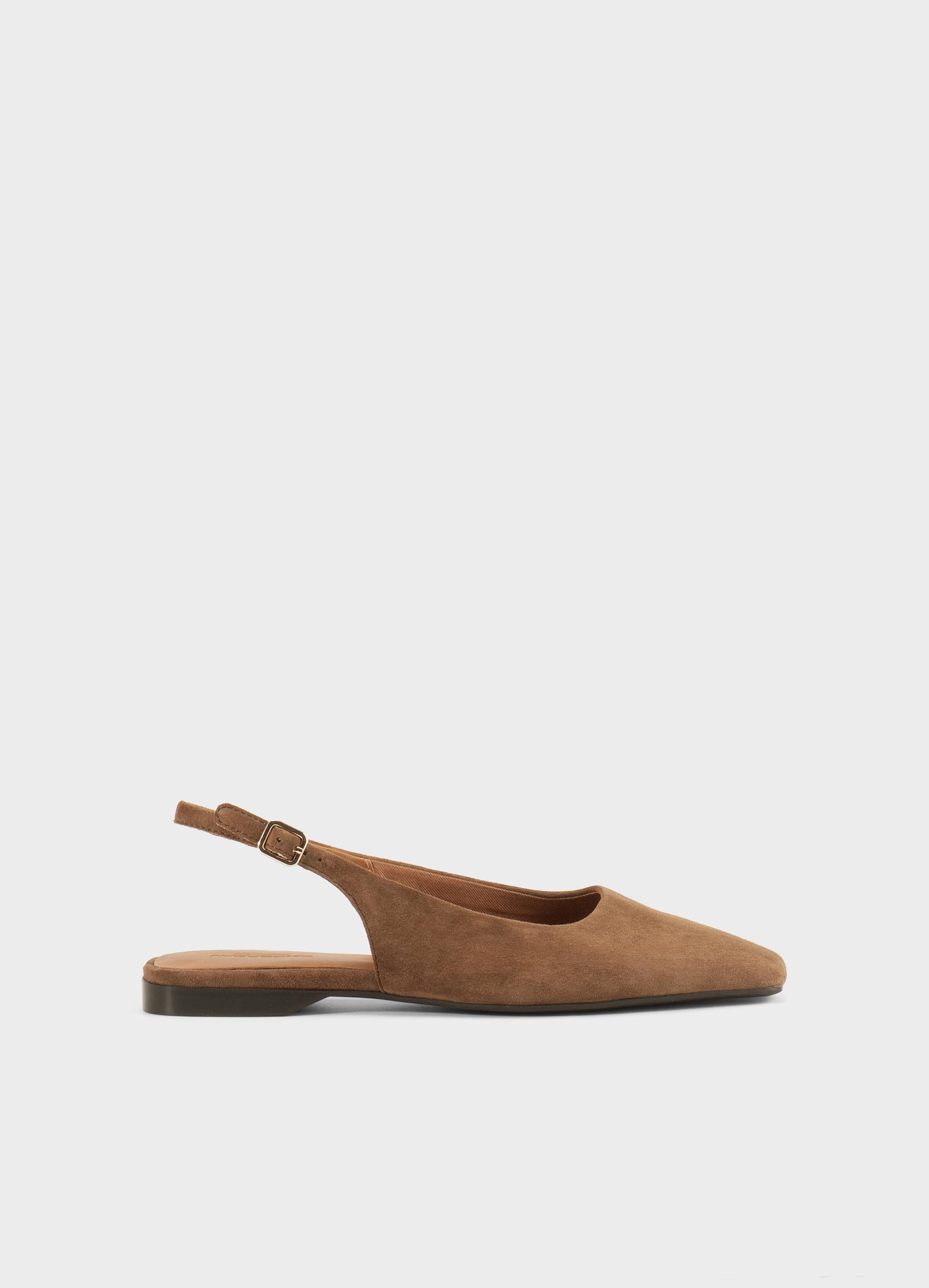 Vagabond naisten ballerinat Delia Suede, konjakinruskea