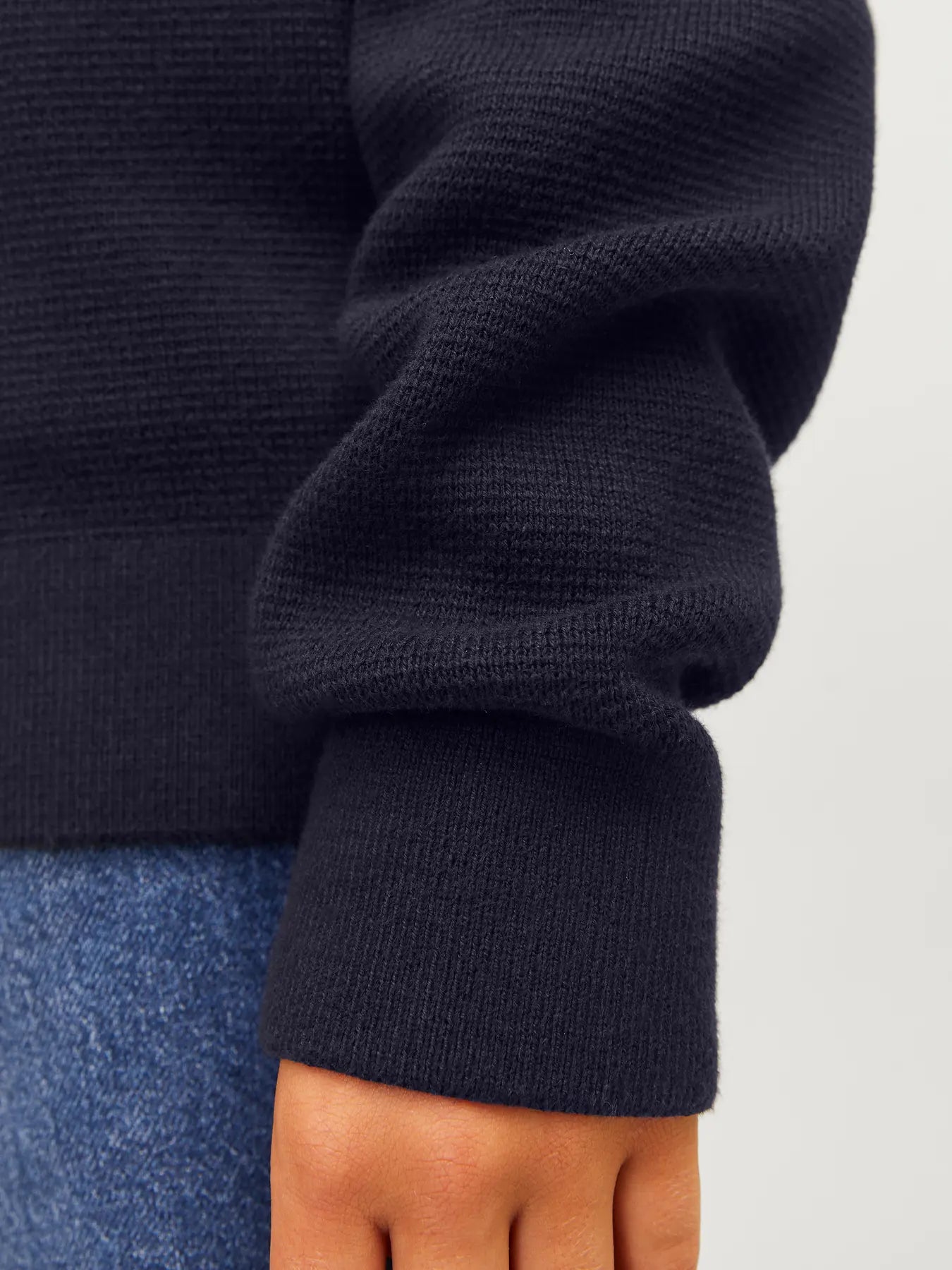 Jack and Jones Junior lasten neulepusero Blamilano Stitch Knit, tummansininen