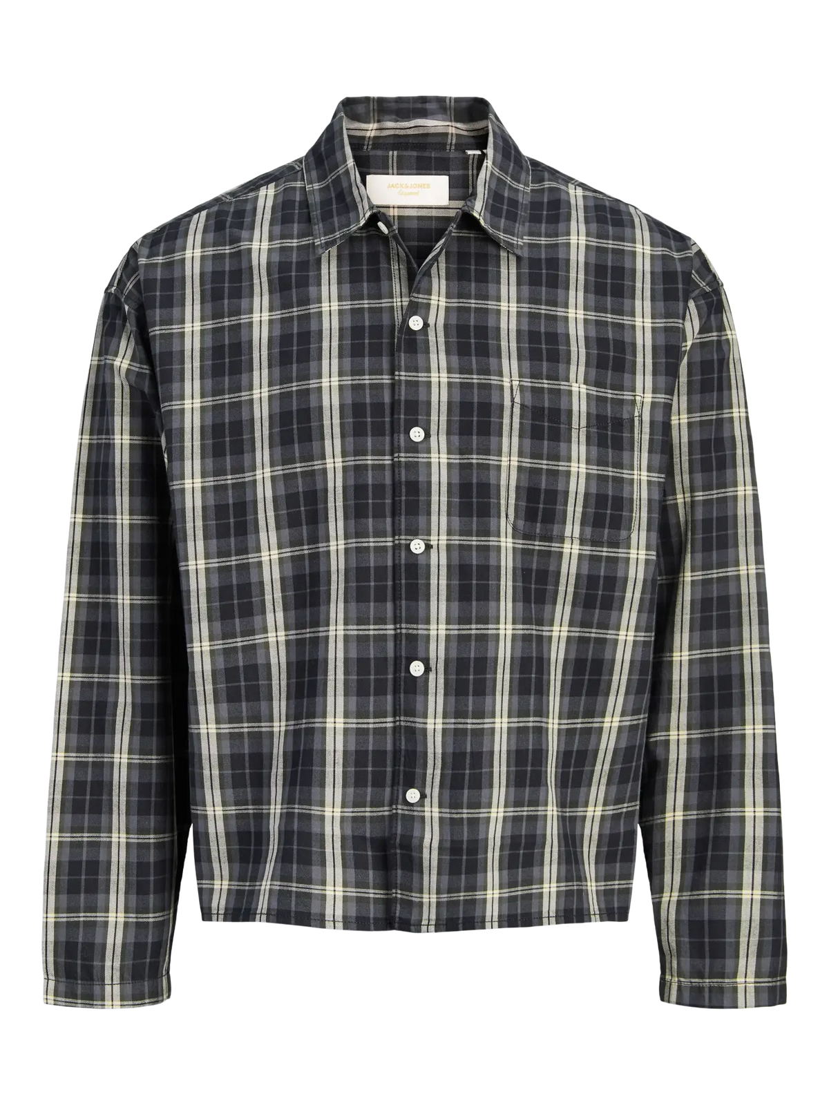 Jack & Jones miesten kauluspaita Joraustin Clean Check Shirt, musta