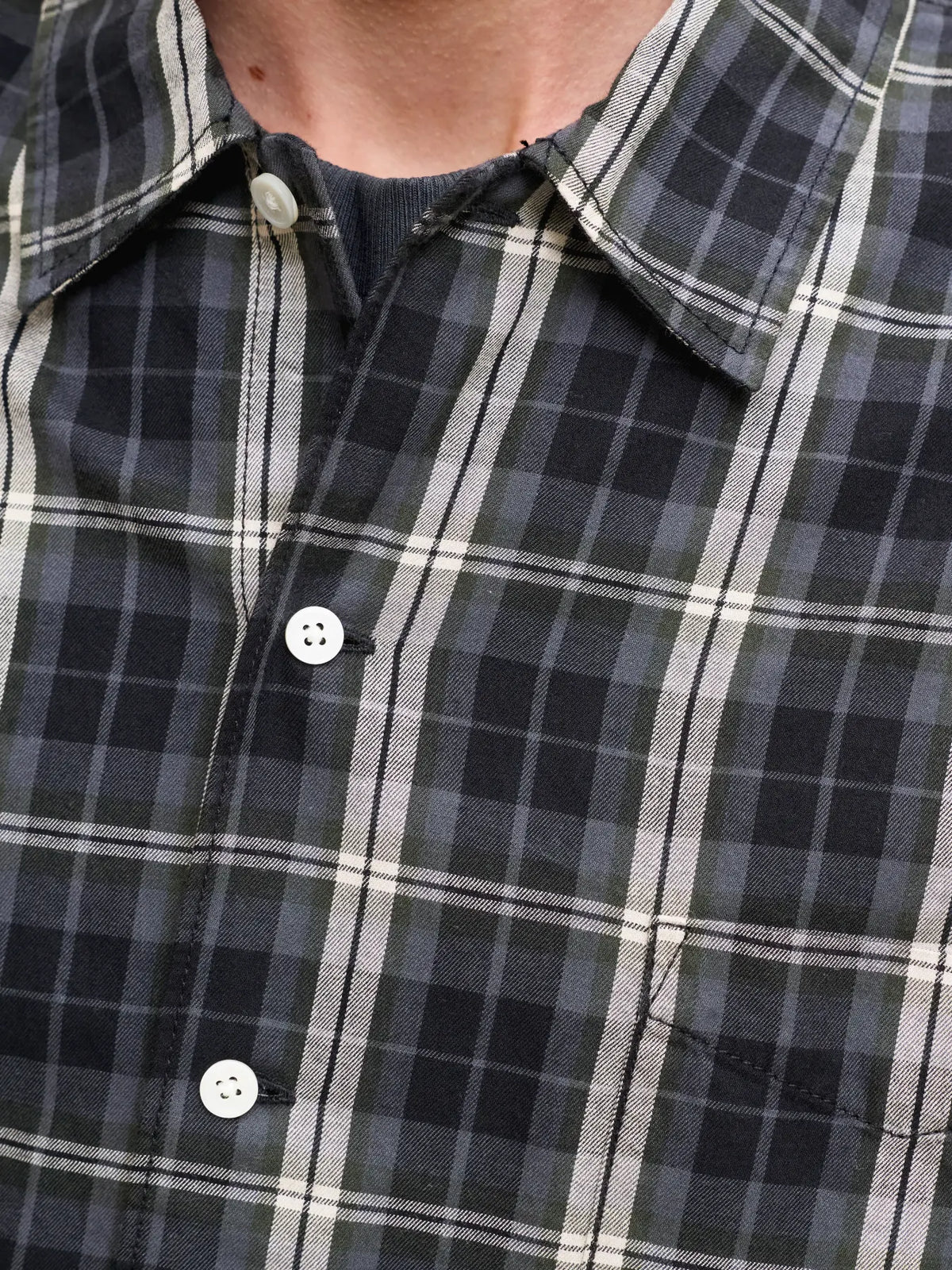Jack & Jones miesten kauluspaita Joraustin Clean Check Shirt, musta