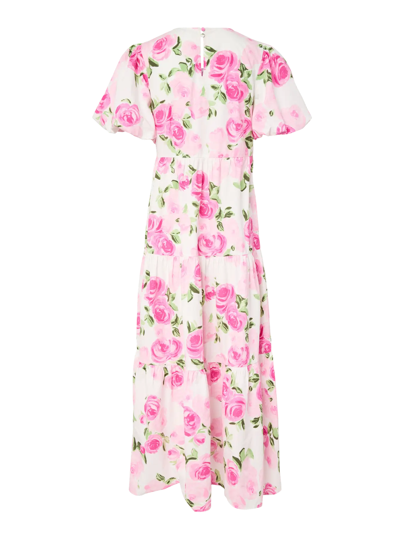 Y.A.S mekko YASColea SS Ankle Dress, Star White Pink Emula