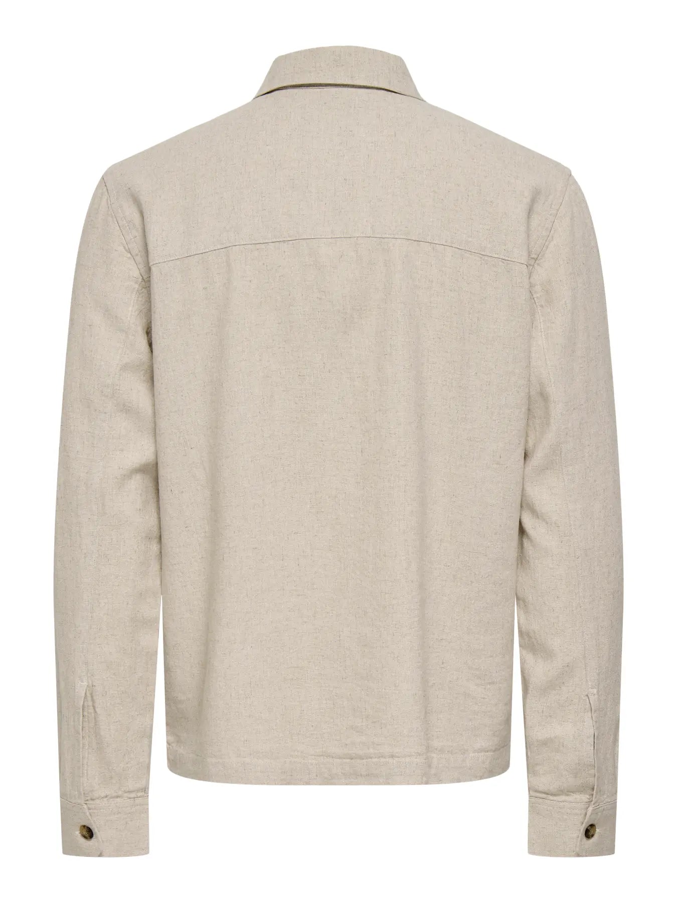 Only and Sons miesten paitatakki ONStroy Zip Shirt, Gardenia