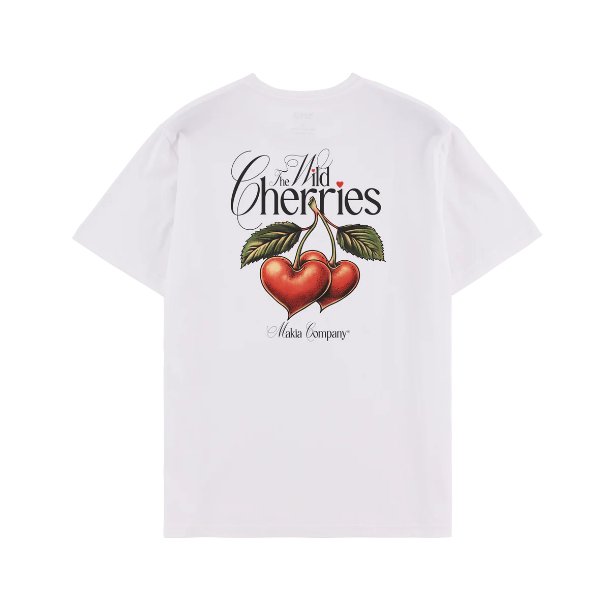 Makia miesten T-paita Cherryheart, valkoinen