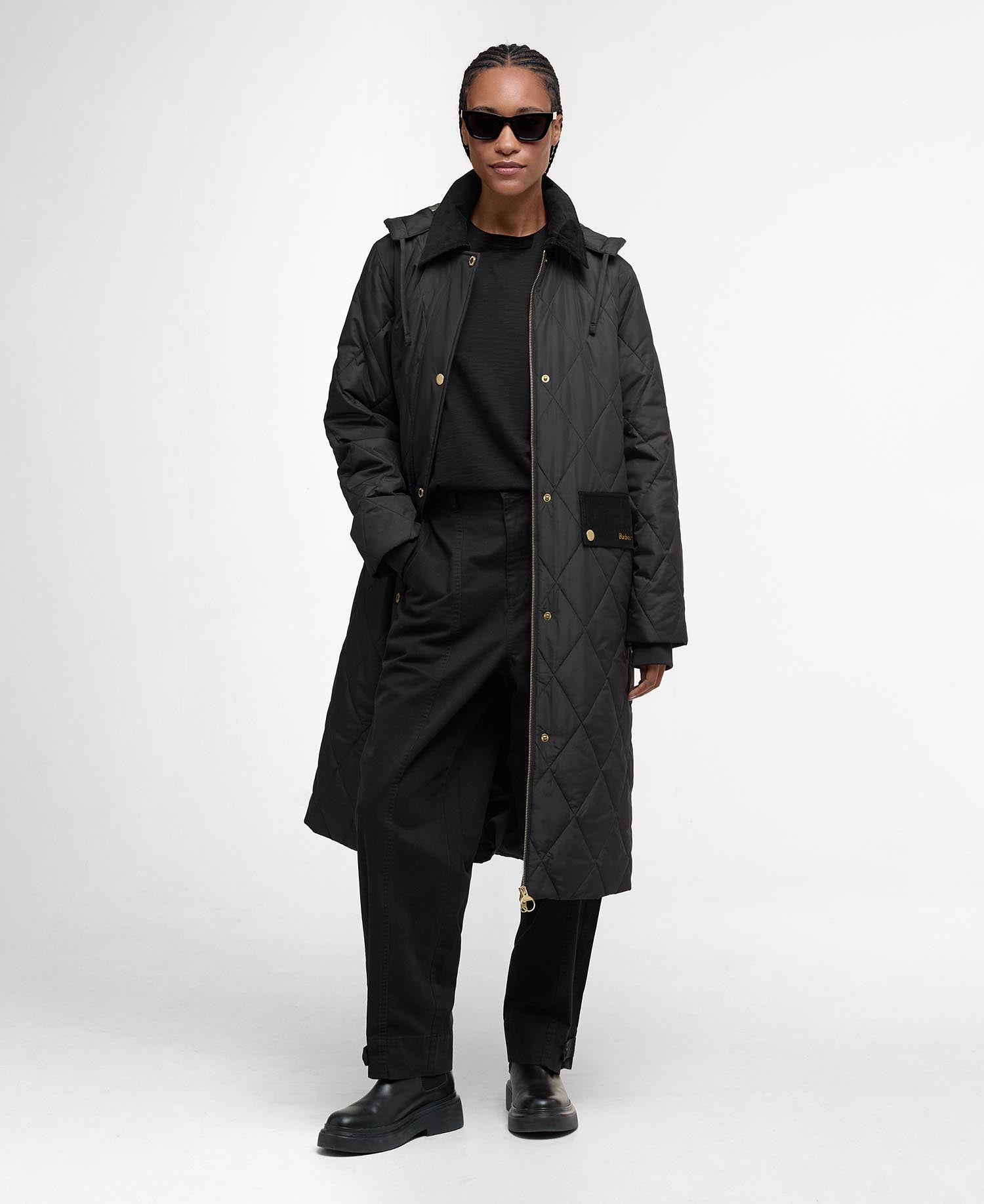 Barbour naisten takki Meredith Quilted Jacket MUSTA