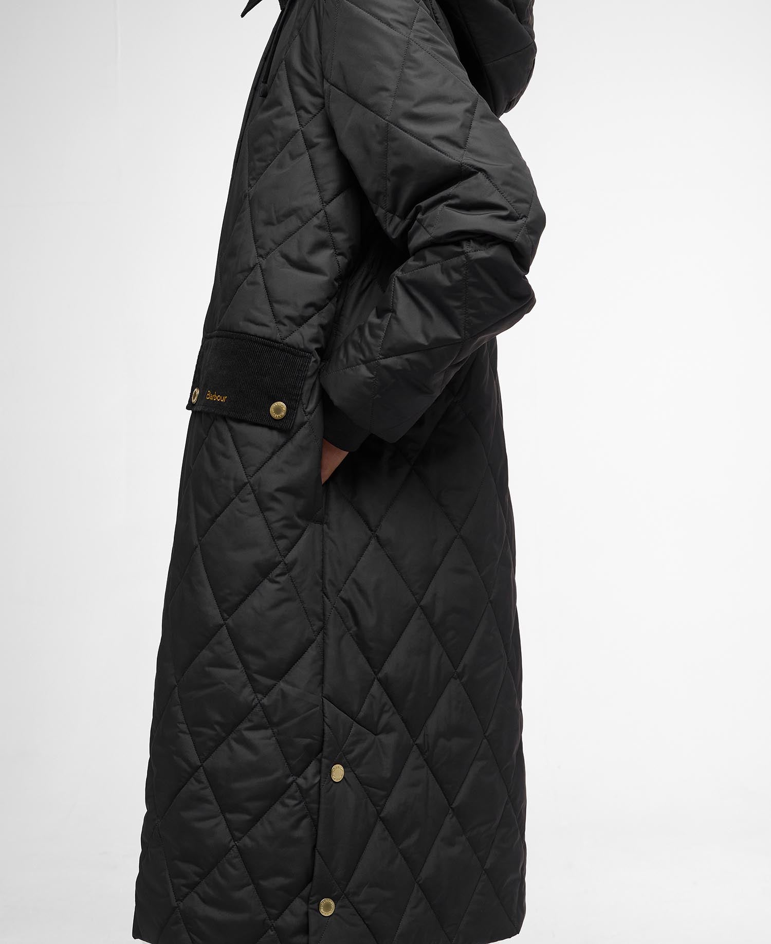 Barbour naisten takki Meredith Quilted Jacket MUSTA