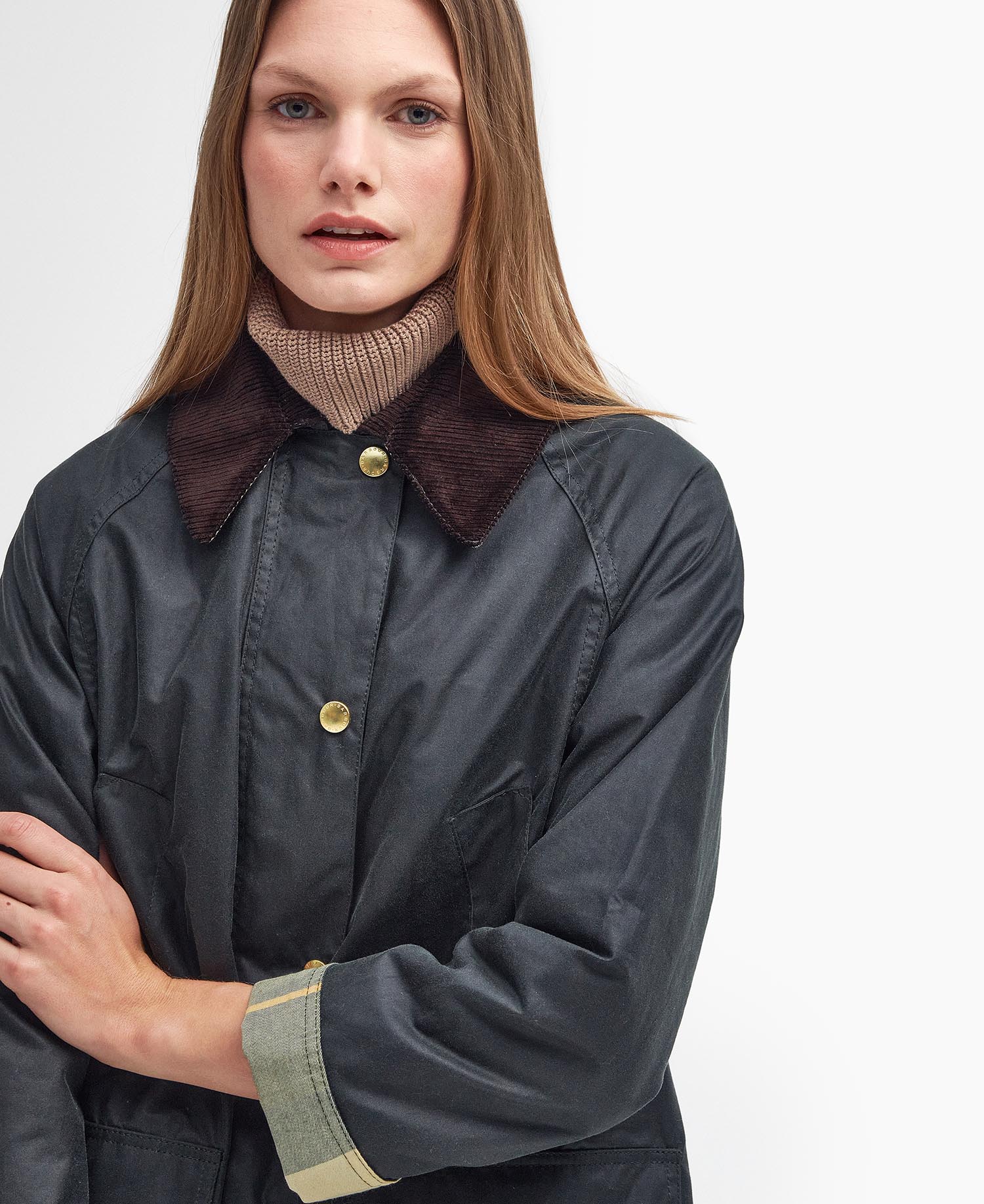 Barbour Long Beadnell Wax Jacket TUMMANVIHREÄ
