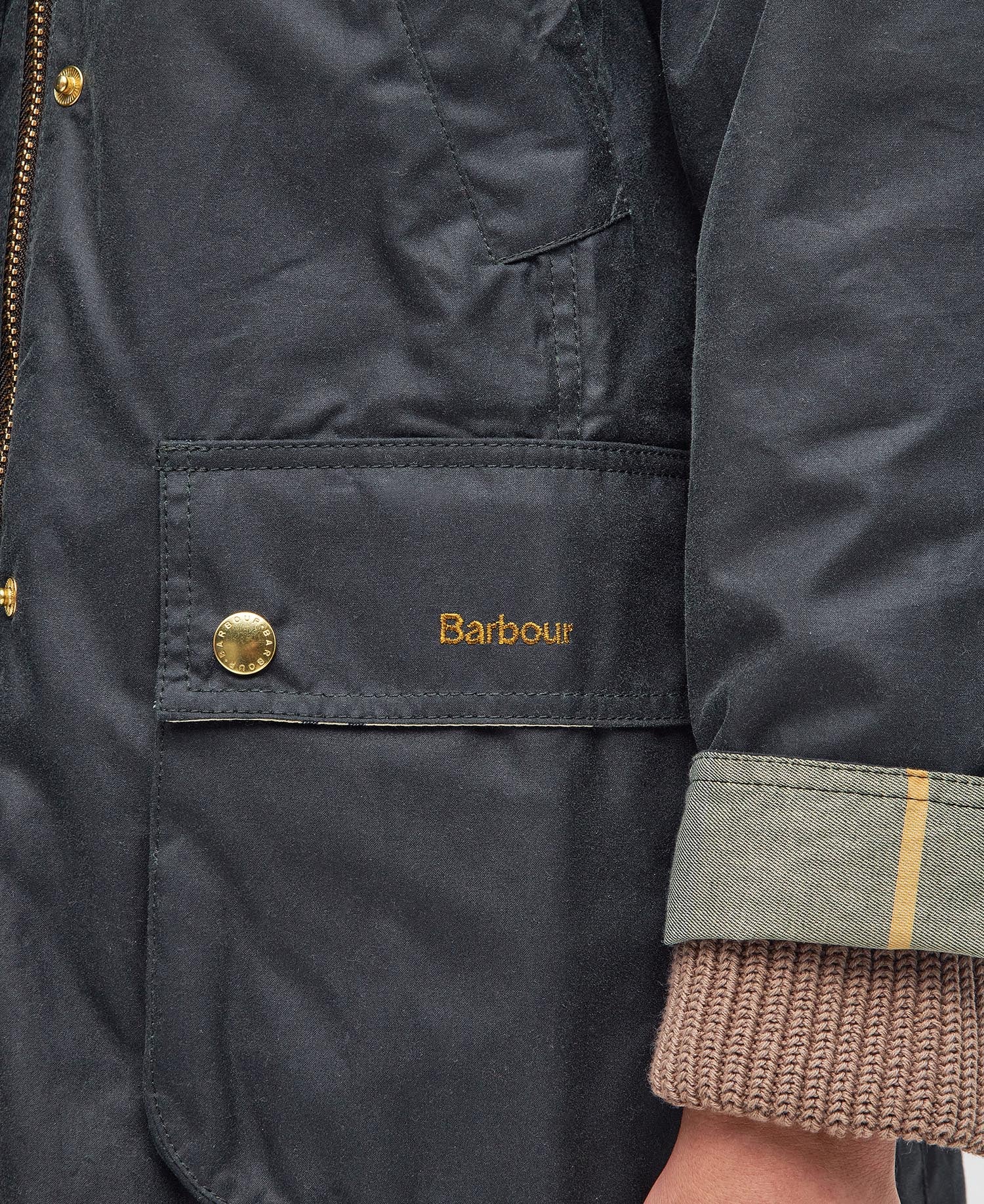 Barbour Long Beadnell Wax Jacket TUMMANVIHREÄ
