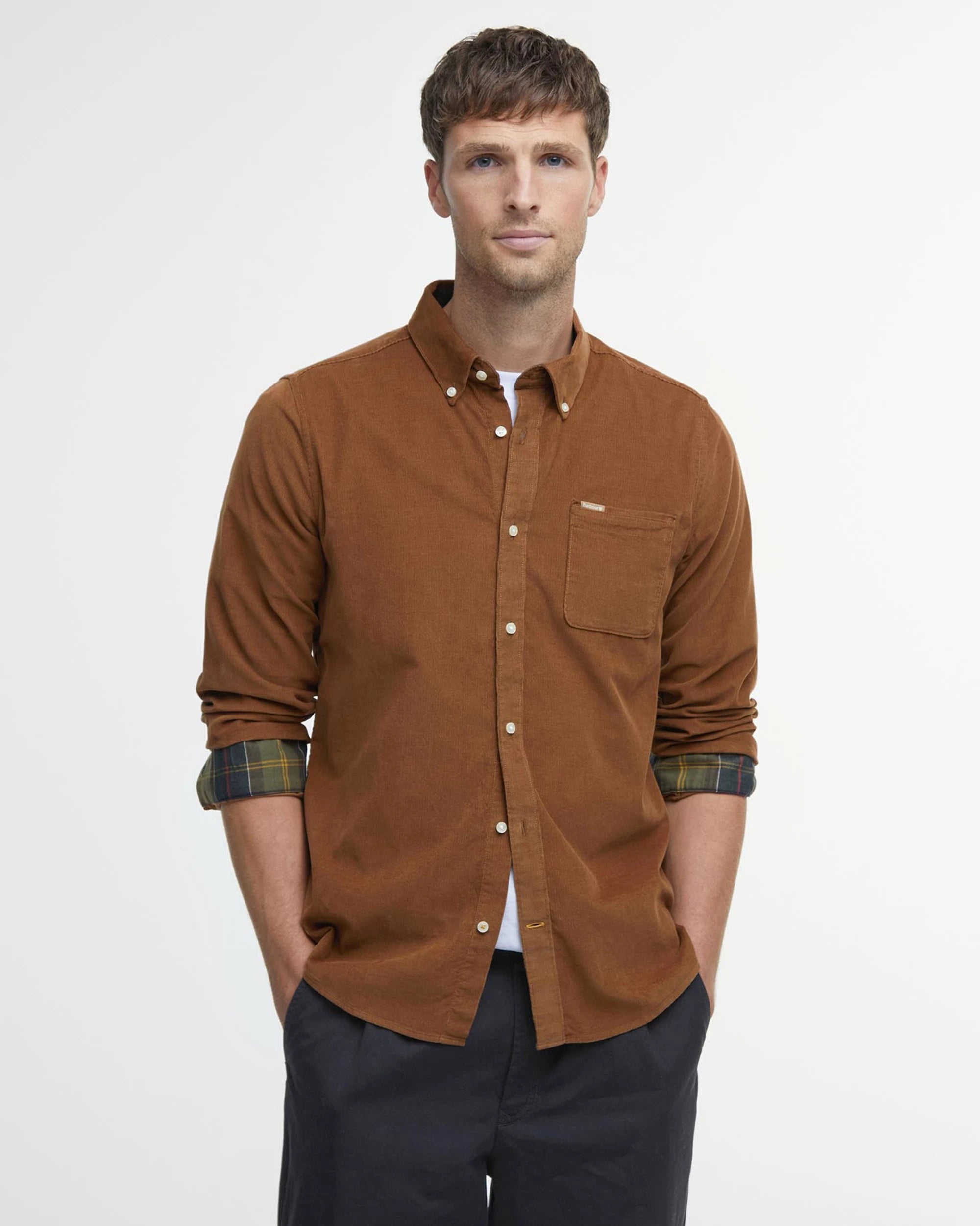 Barbour Ramsey Tailored Cord Shirt KONJAKINRUSKEA