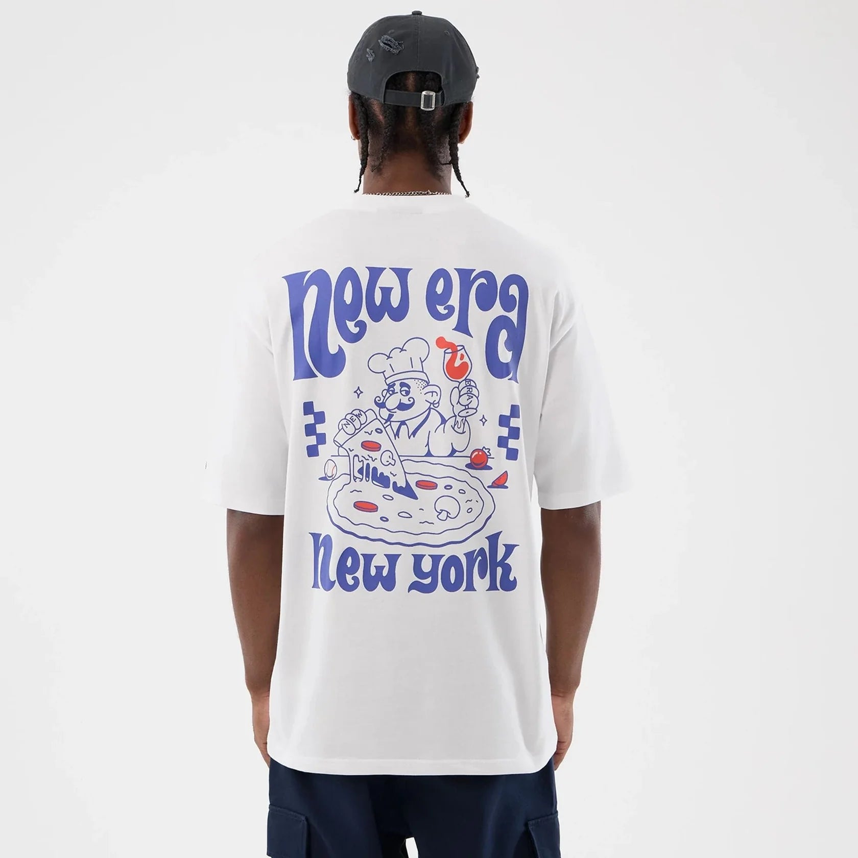 New Era unisex t-paita Fun Graphic, valkoinen