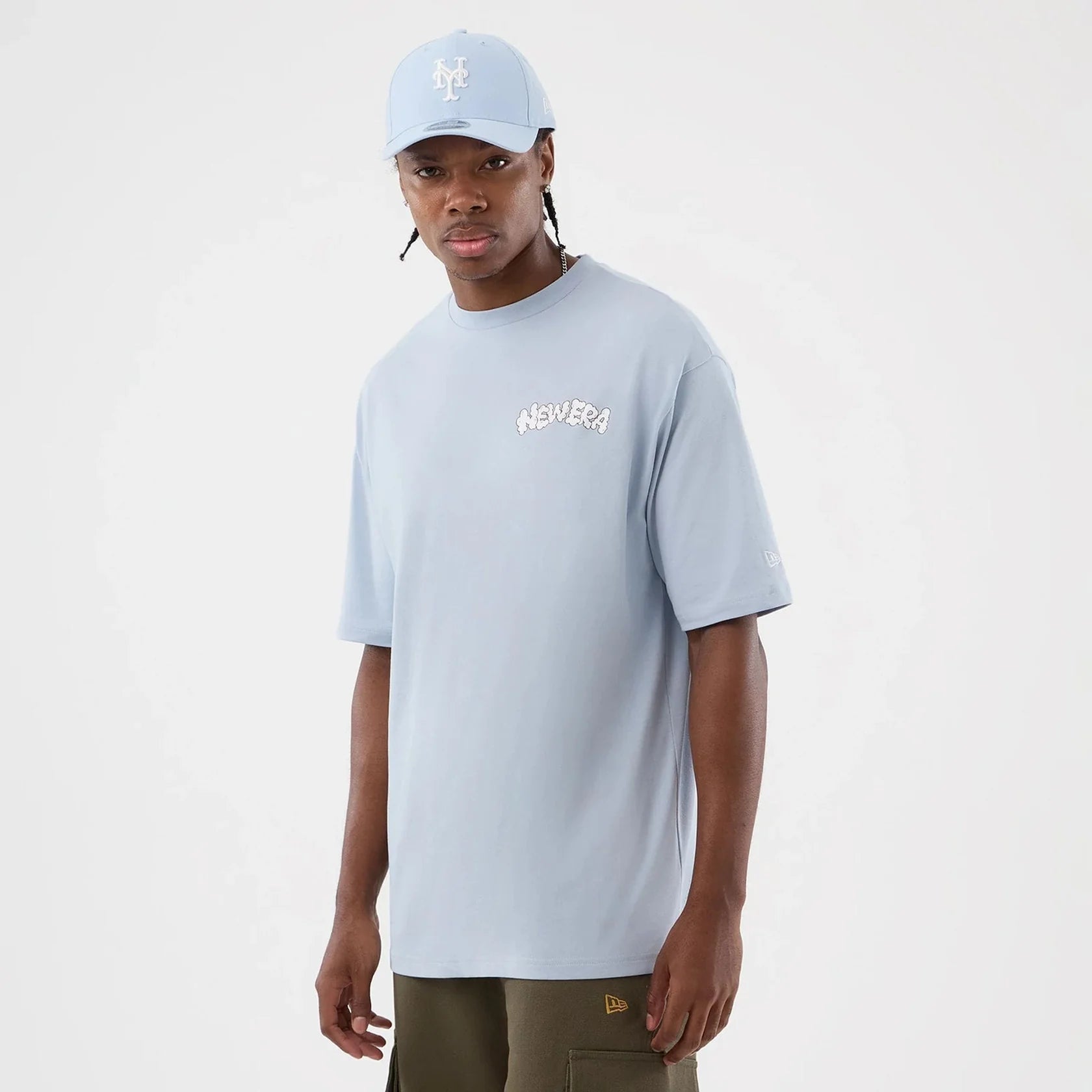 New Era unisex t-paita Fun Graphic, vaaleansininen