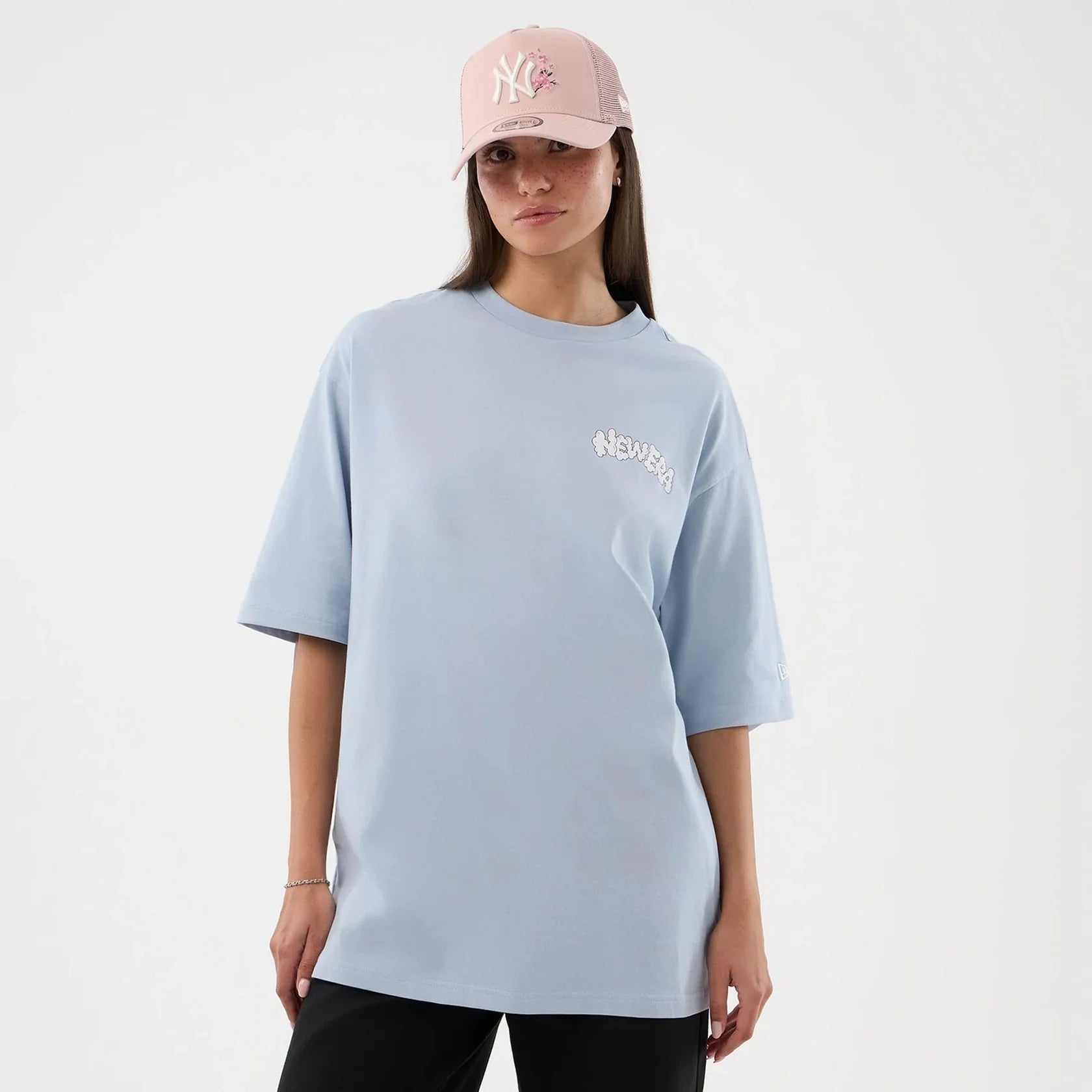 New Era unisex t-paita Fun Graphic, vaaleansininen