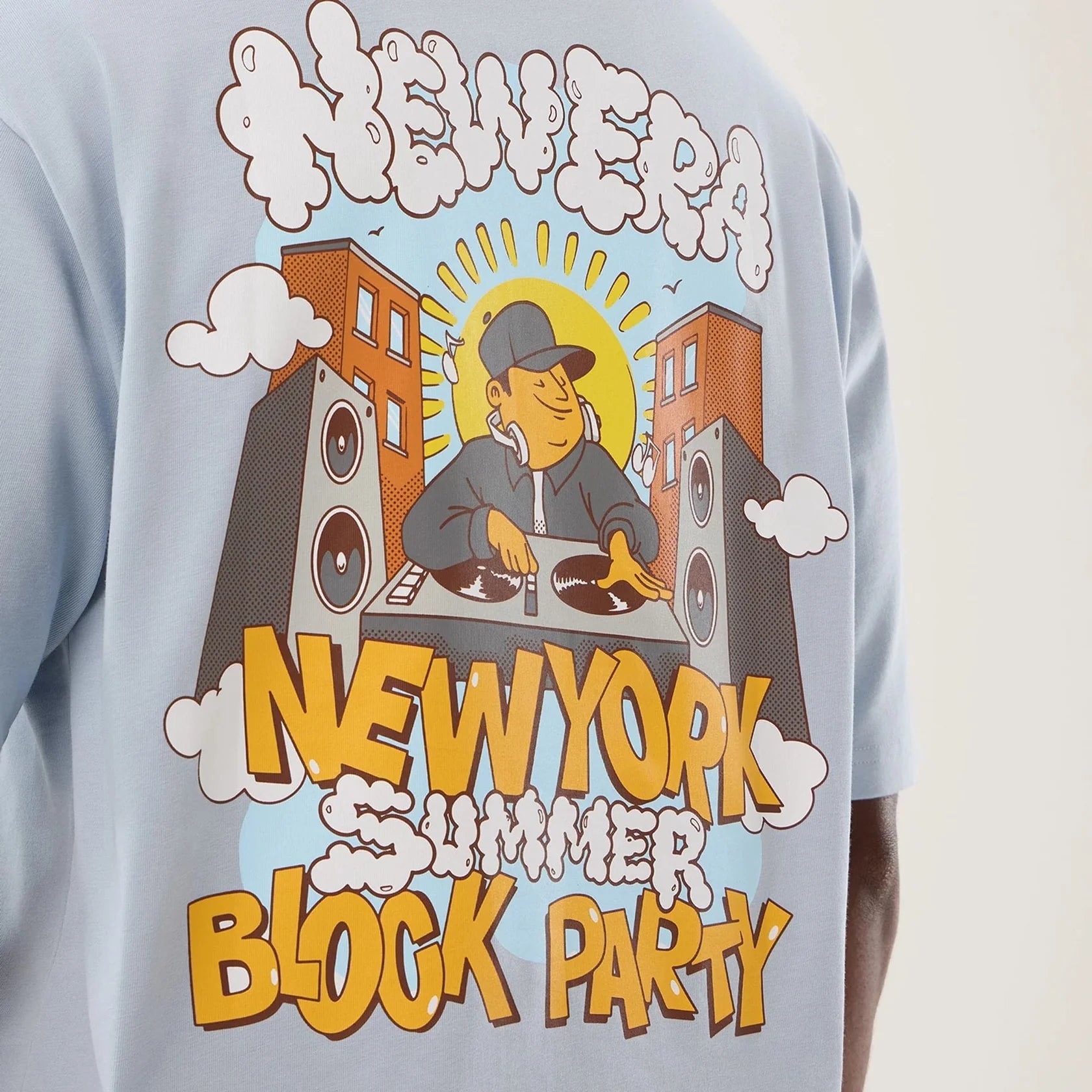New Era unisex t-paita Fun Graphic, vaaleansininen