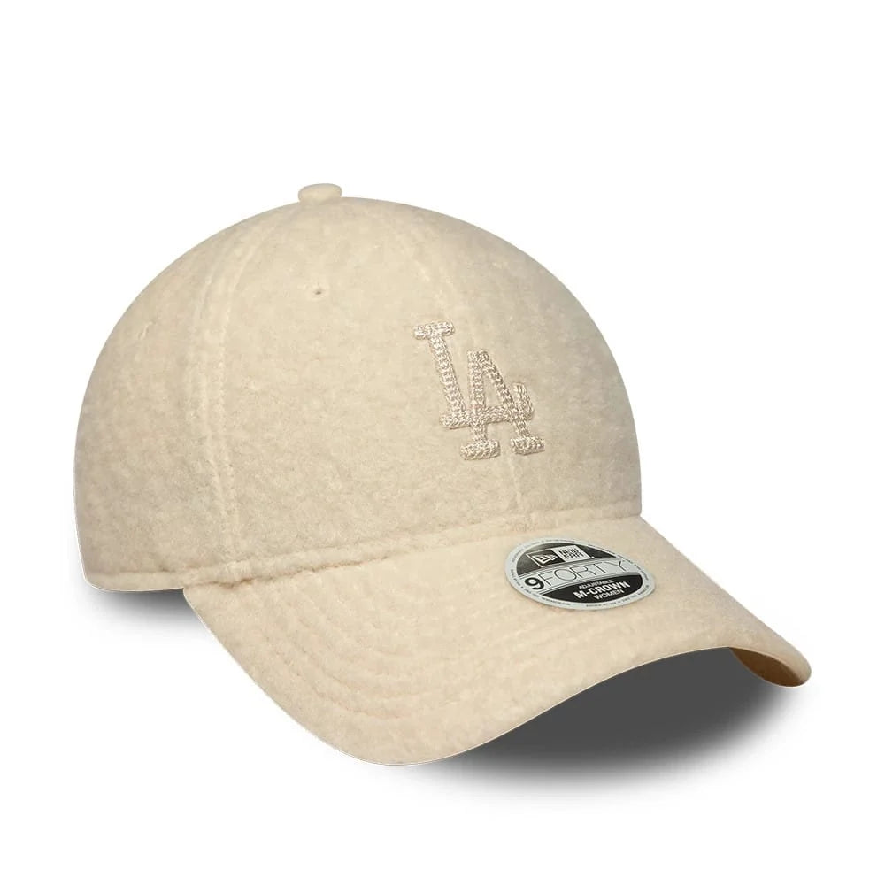 New Era naisten lippis Winter Borg 9FORTY M-Crown LA Dodgers, luonnonvalkoinen