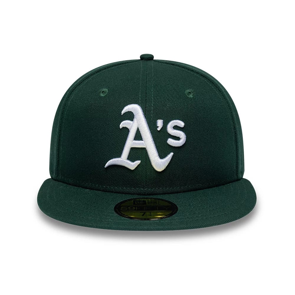 New Era miesten lippis League Essential 59FIFTY Oakland Athletics, tummanvihreä