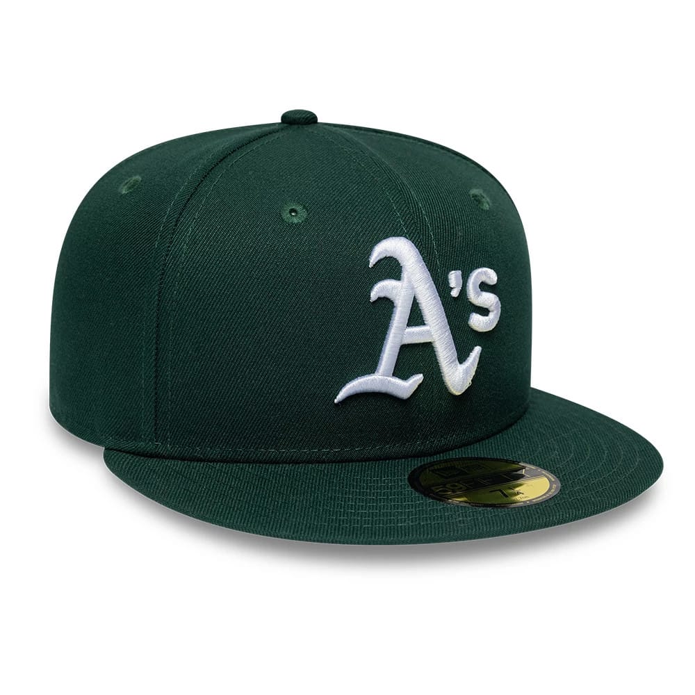 New Era miesten lippis League Essential 59FIFTY Oakland Athletics, tummanvihreä