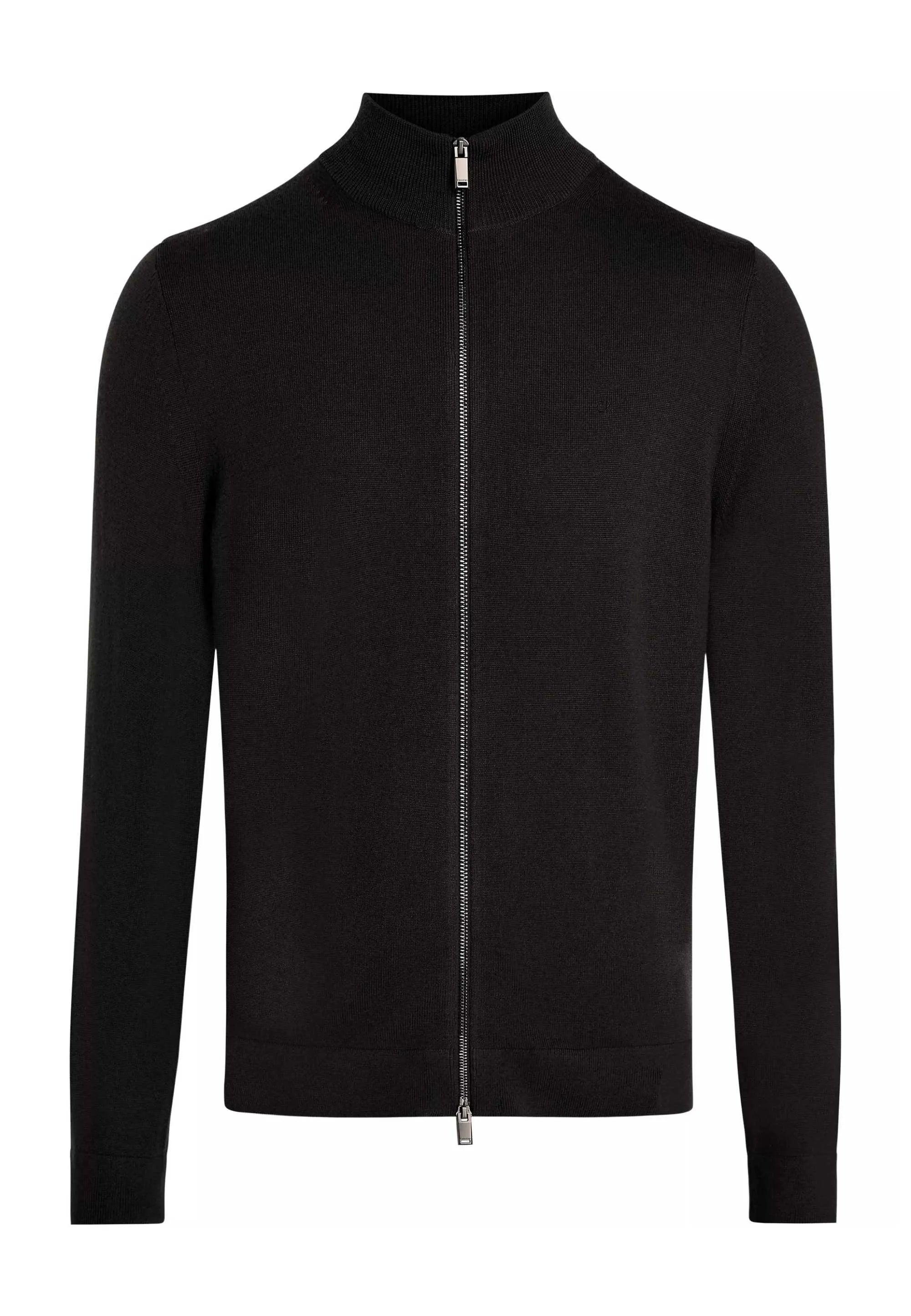 Calvin Klein Menswear Miesten Neuletakki, MERINO RWS ZIP THROUGH Musta