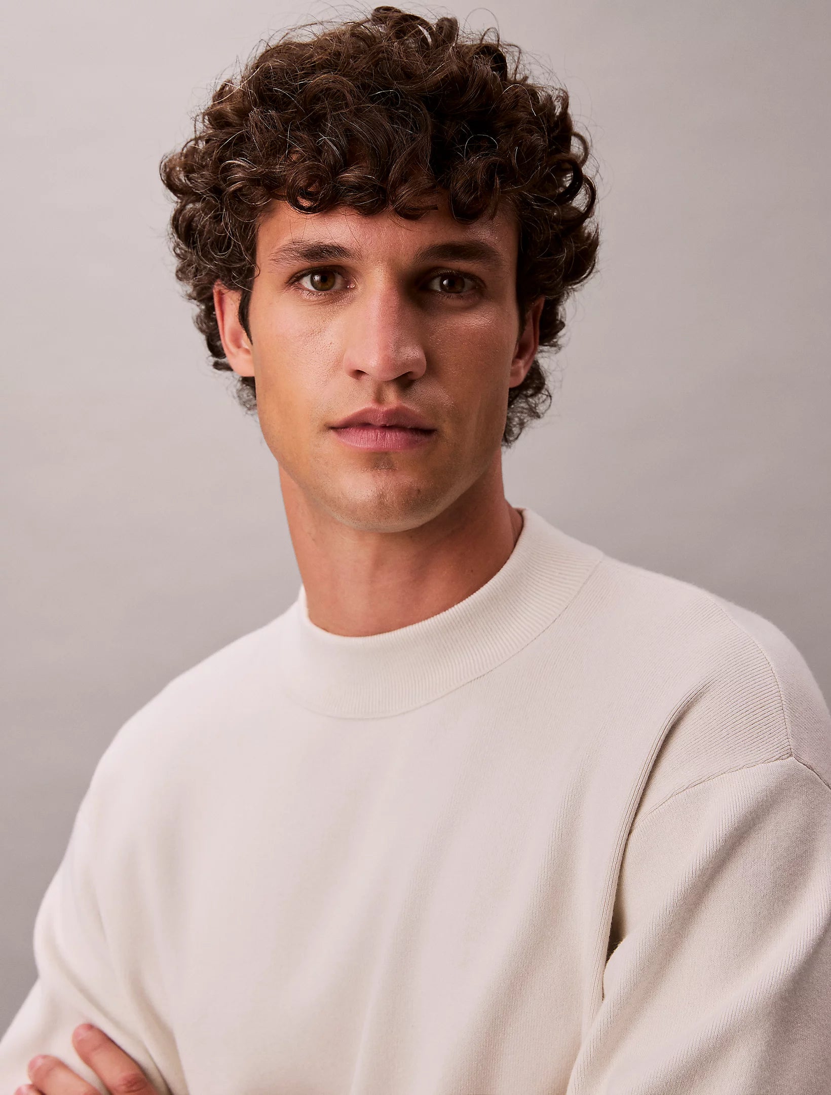 Calvin Klein Menswear miesten neulepusero LS CK TECH KNIT QZ SWEATER 14GG, vaaleanharmaa