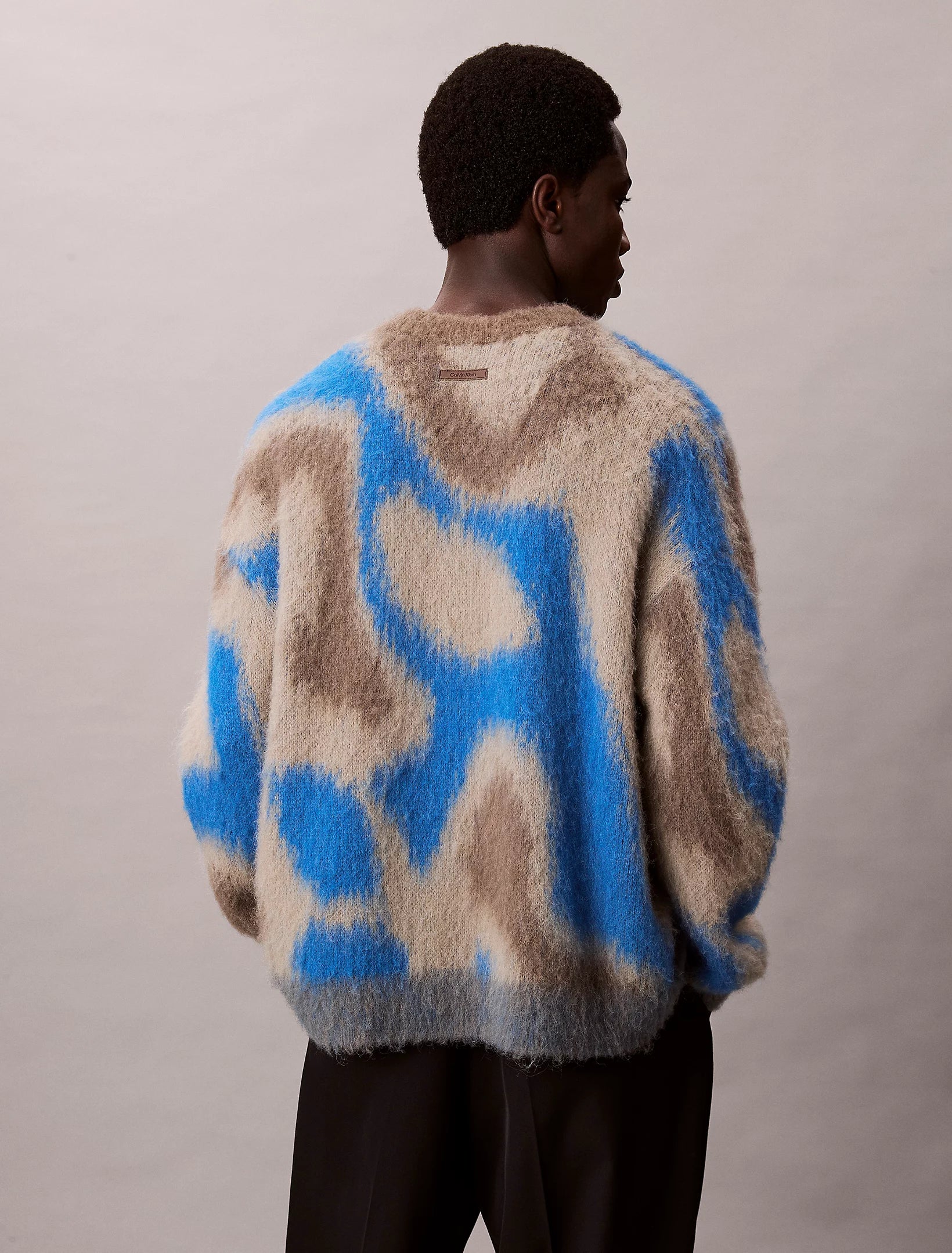 LS PATTERN BRUSHED ALPACA CREWNE MONIVÄRINEN KUOSI