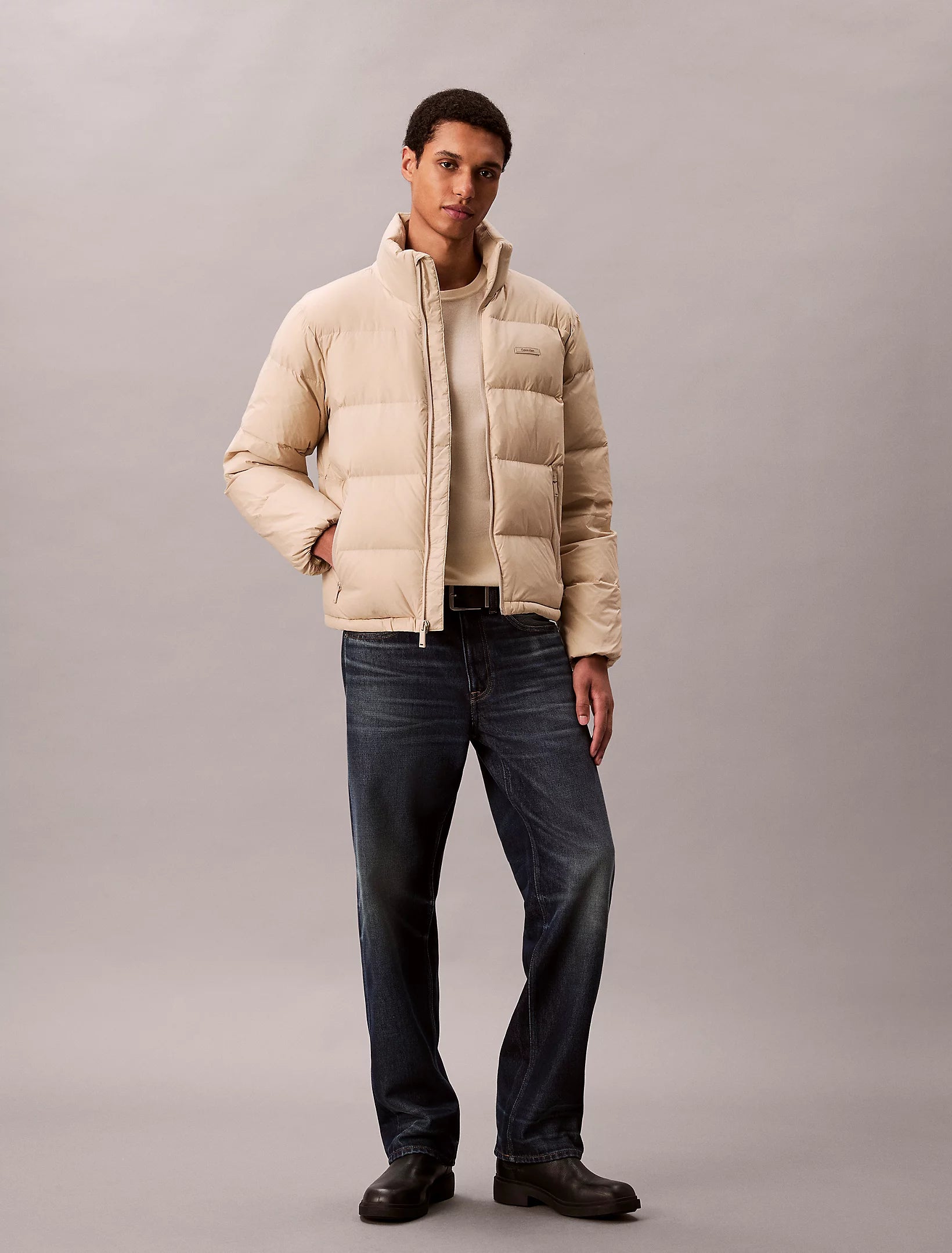 LS MDWT NYLON CHNNL DOWN PUFFER VALKOINEN