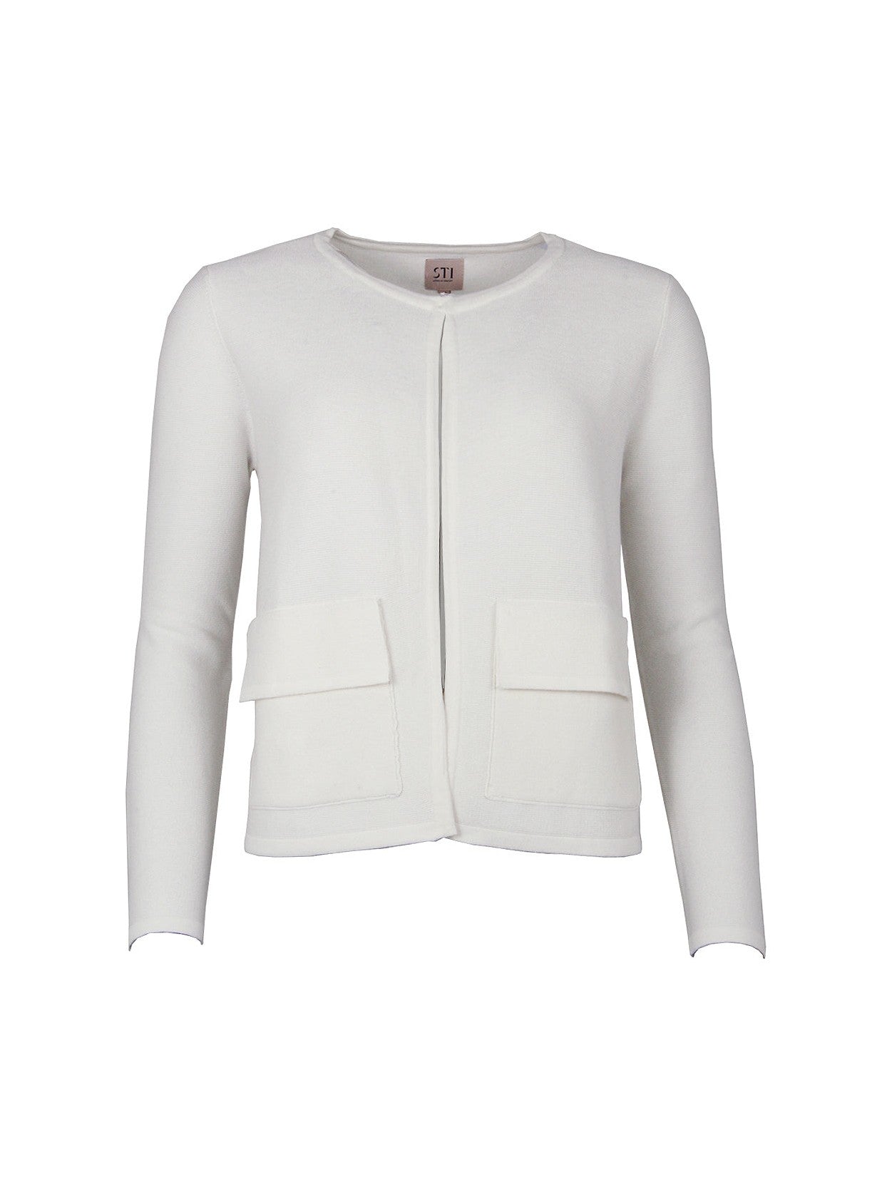 S.T.I naisten neuletakki Mya Cardigan, luonnonvalkoinen