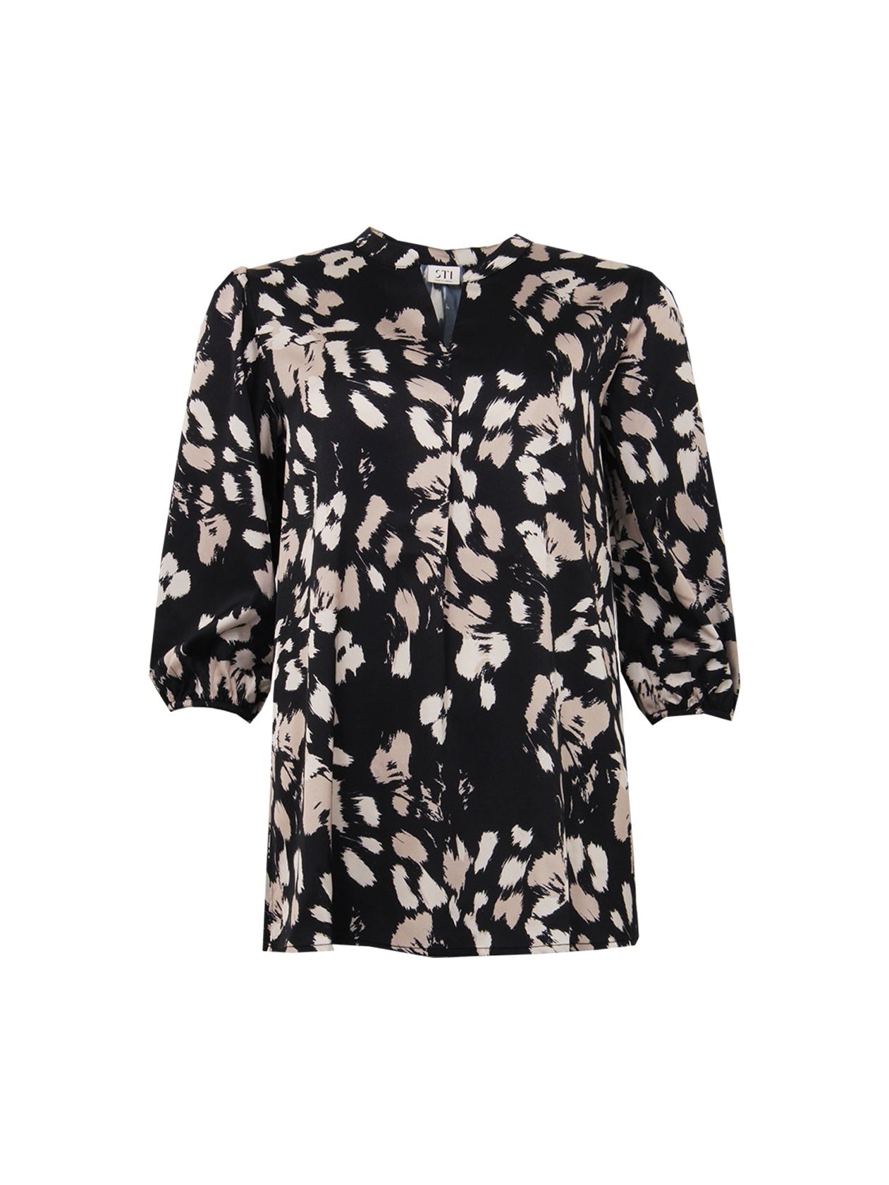 S.T.I naisten pusero Kaidi Tunic Blouse, kuosillinen beige