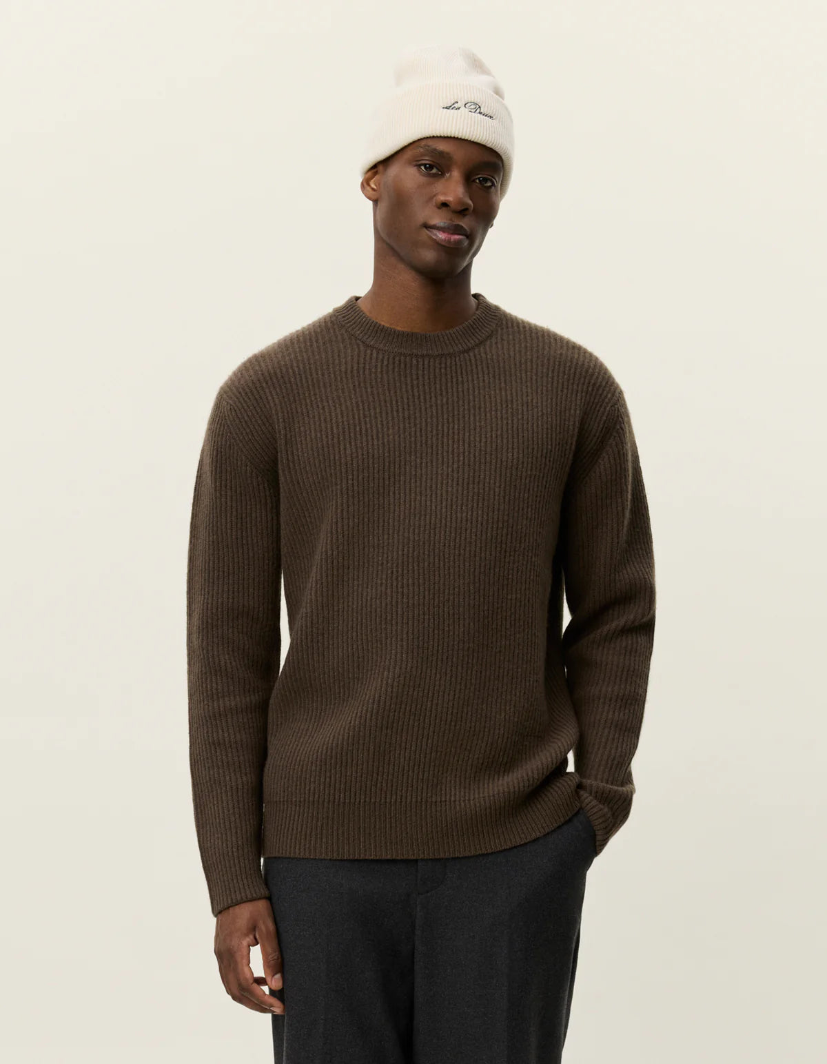 Eddie Wool Rib Crewneck Knit KESKIRUSKEA