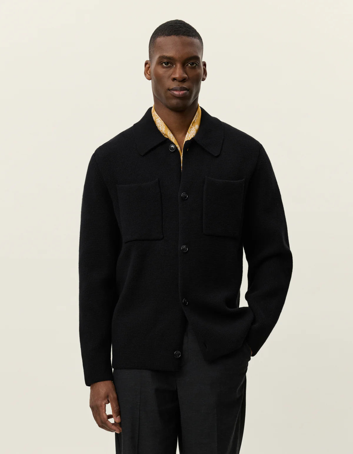 FISHER COTTON MILANO OVERSHIRT MUSTA