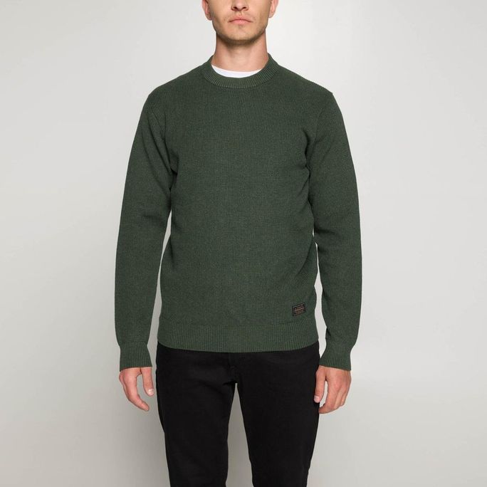 Signal miesten neulepusero KALLESI STRUCTURE CREW, vihreä