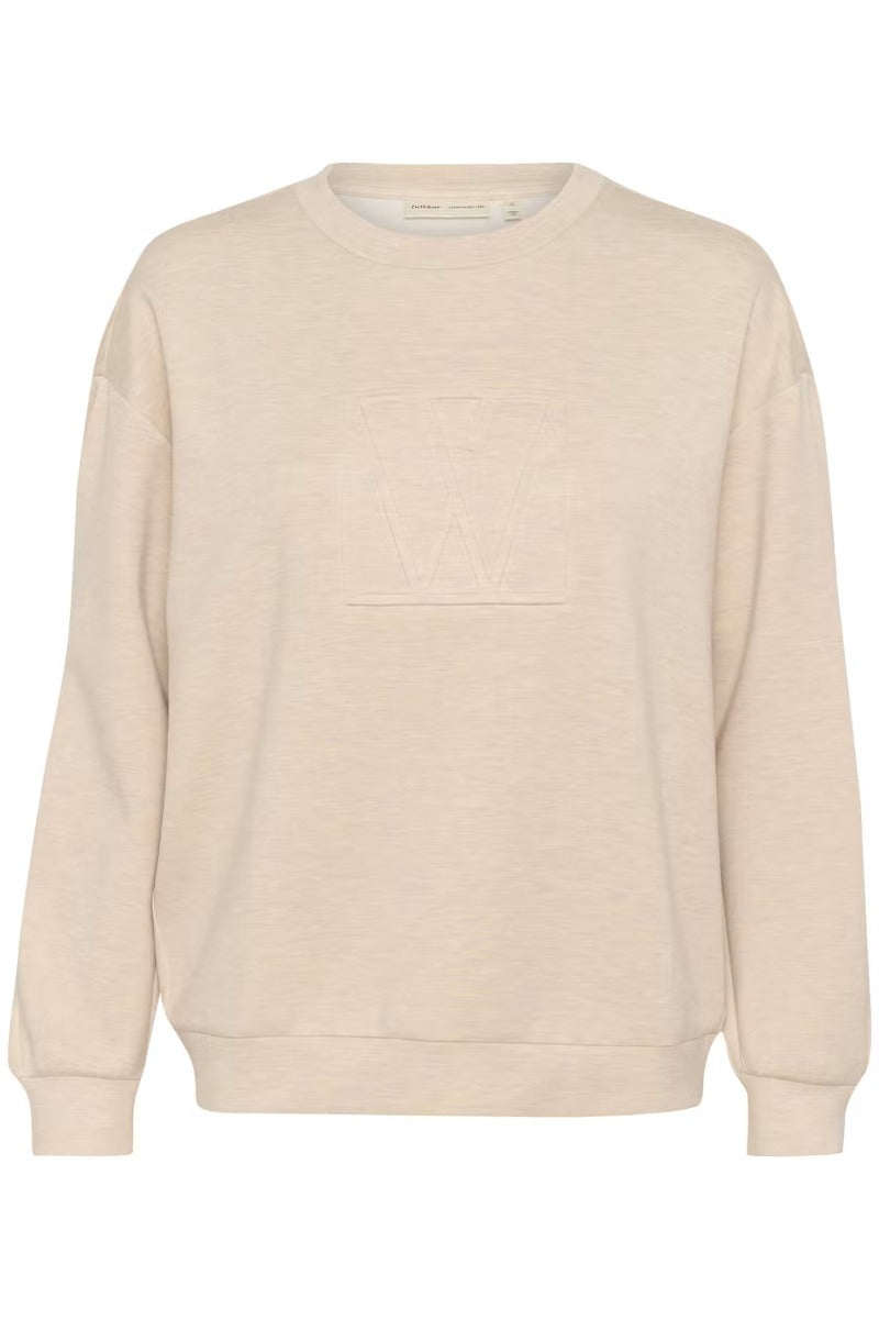 Inwear Naisten Collegepaita, LaicentIW Vincent Mel Mono Sweat Vanilla Melange