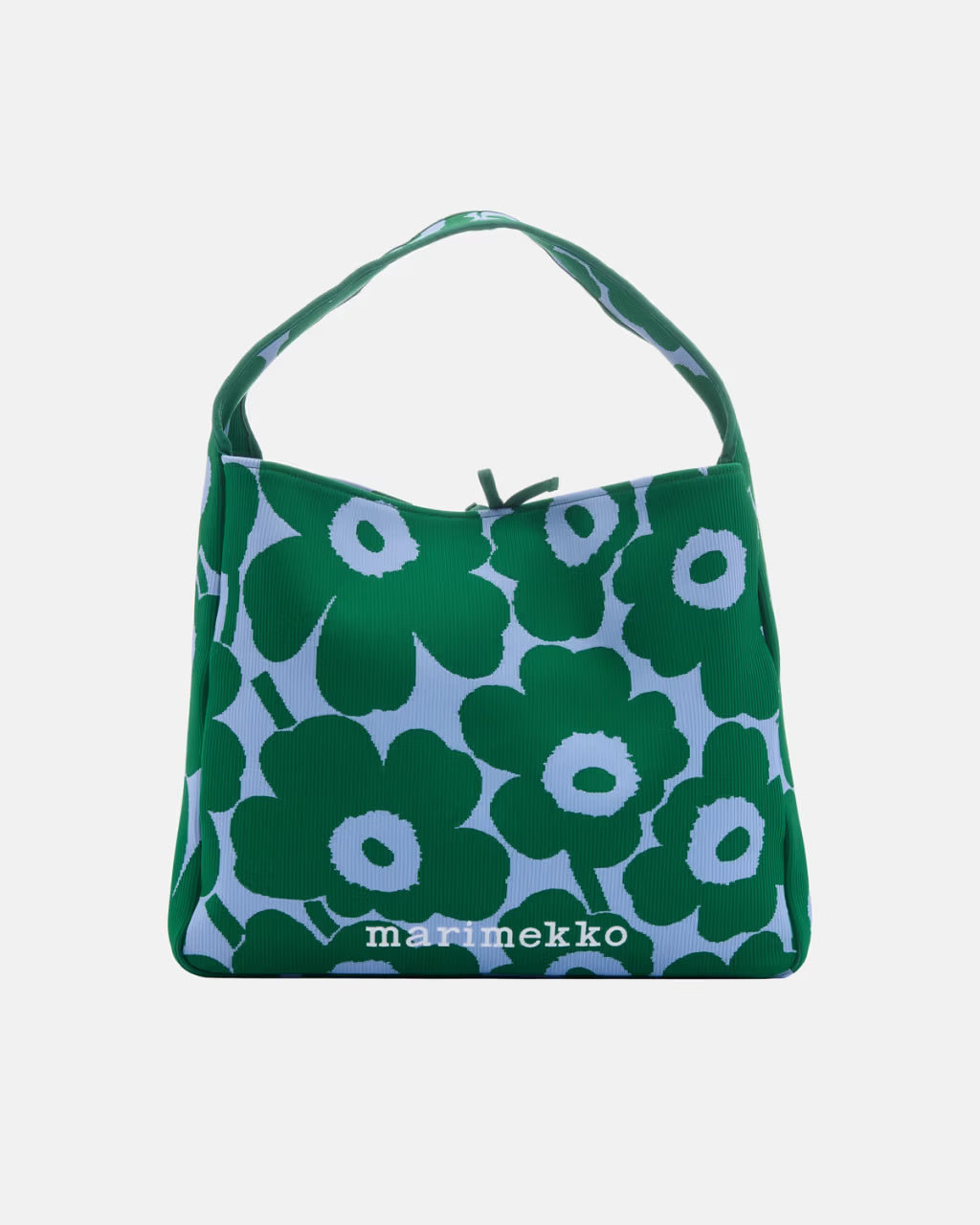 Marimekko olkalaukku Knitted Bag Large Unikko, vihreä kuosi