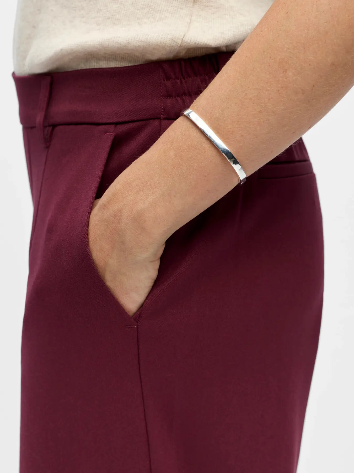 Object naisten housut Objlisa Wide Pant, Windsor Wine