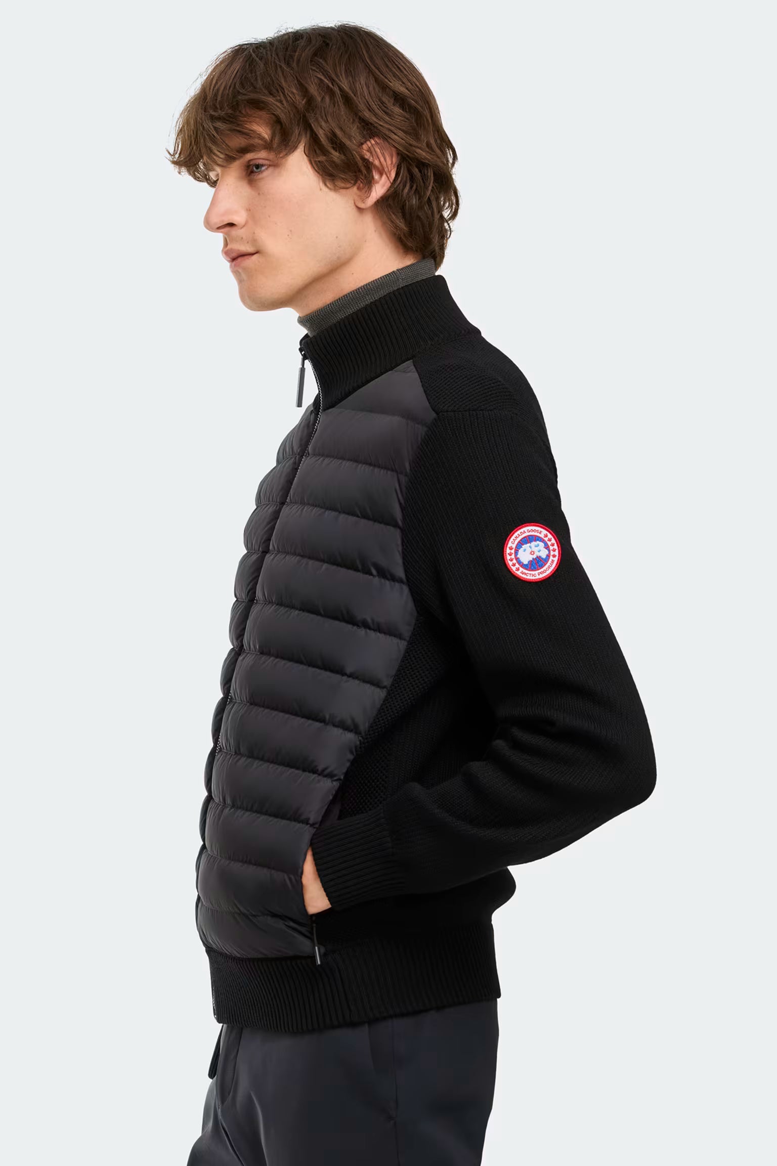 Canada Goose miesten hybriditakki Hybridge Knit Jacket - Classic Disc, musta