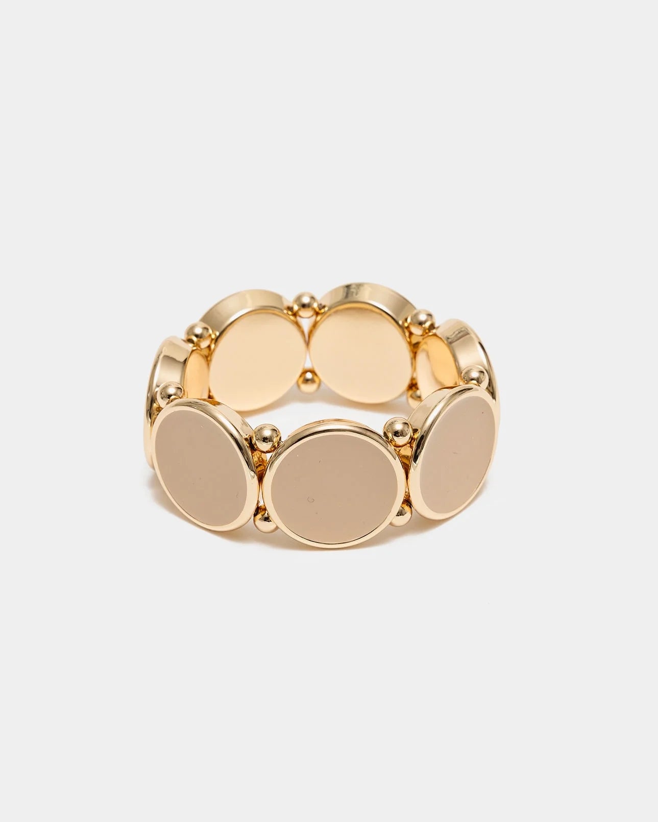Bow 19 naisten rannekoru Ava Elastic Bracelet, vaalea beige