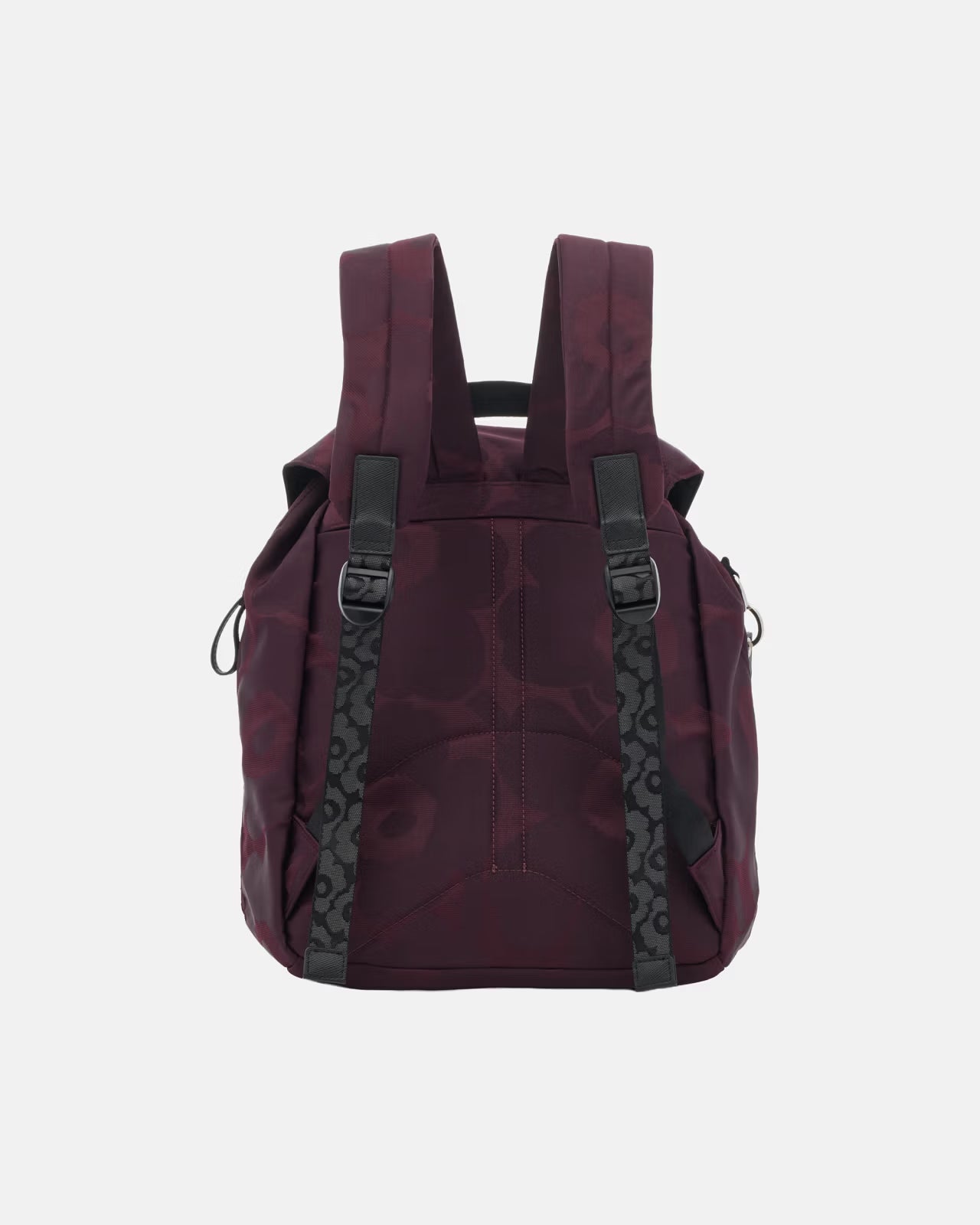Marimekko naisten reppu Everything Backpack L, viininpunainen kuosi